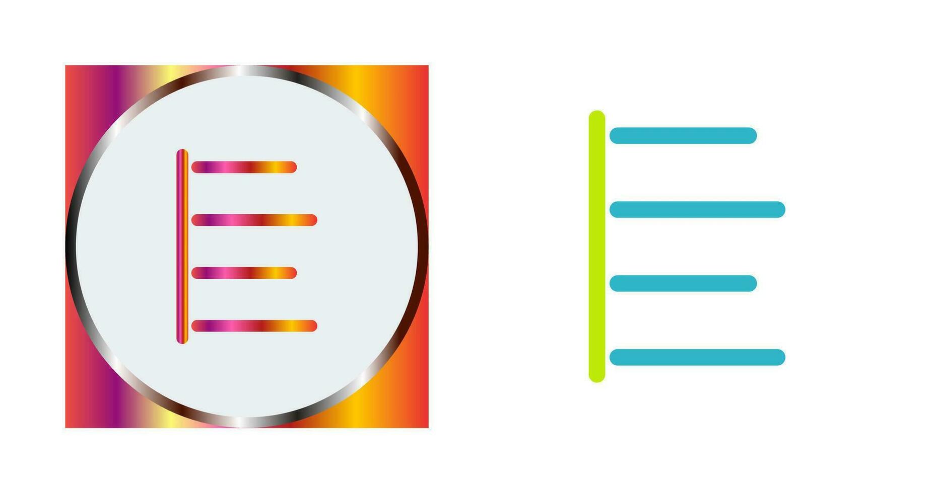 Unique Left Align Vector Icon