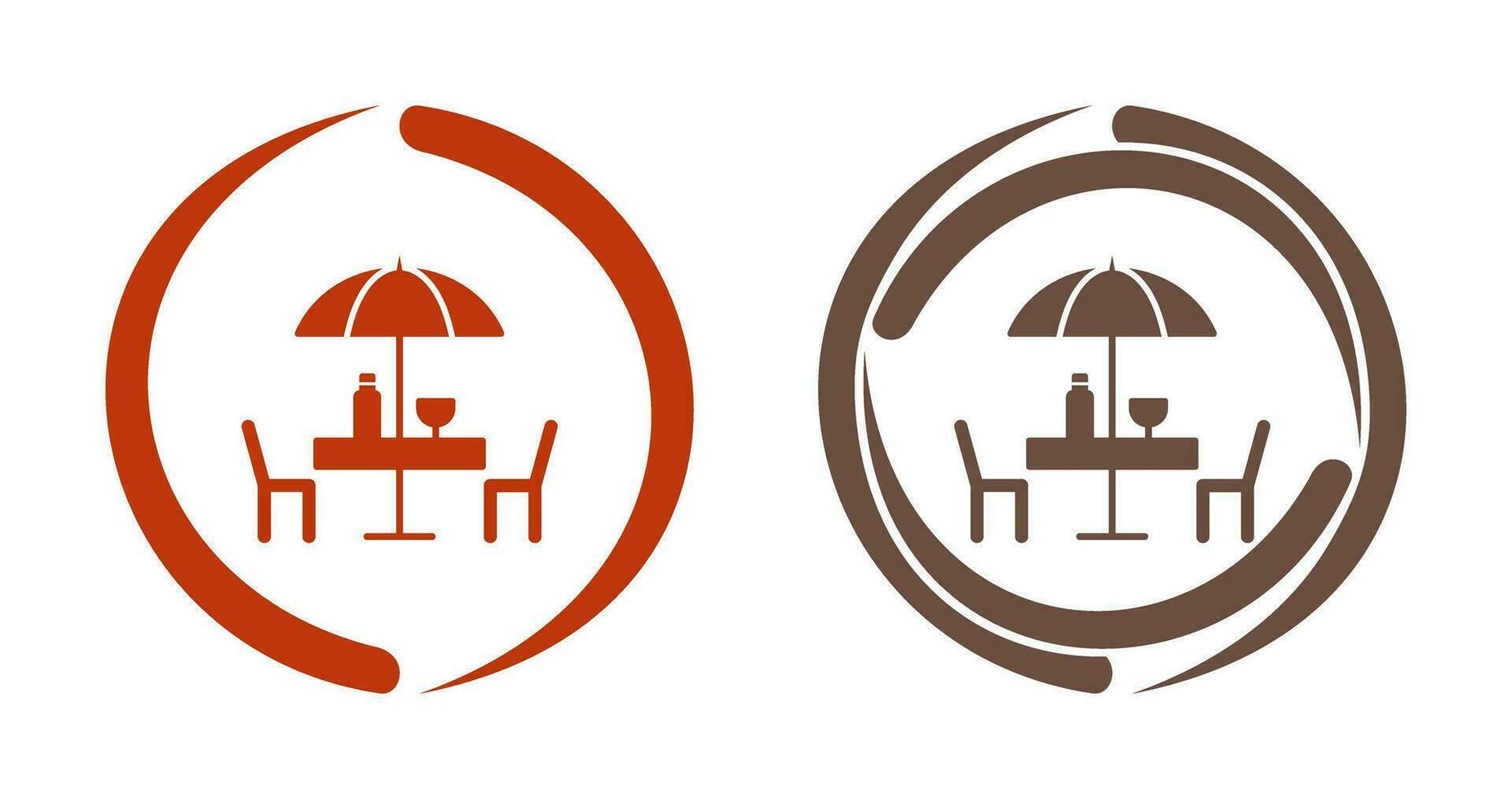 Unique Cafe Table Vector Icon