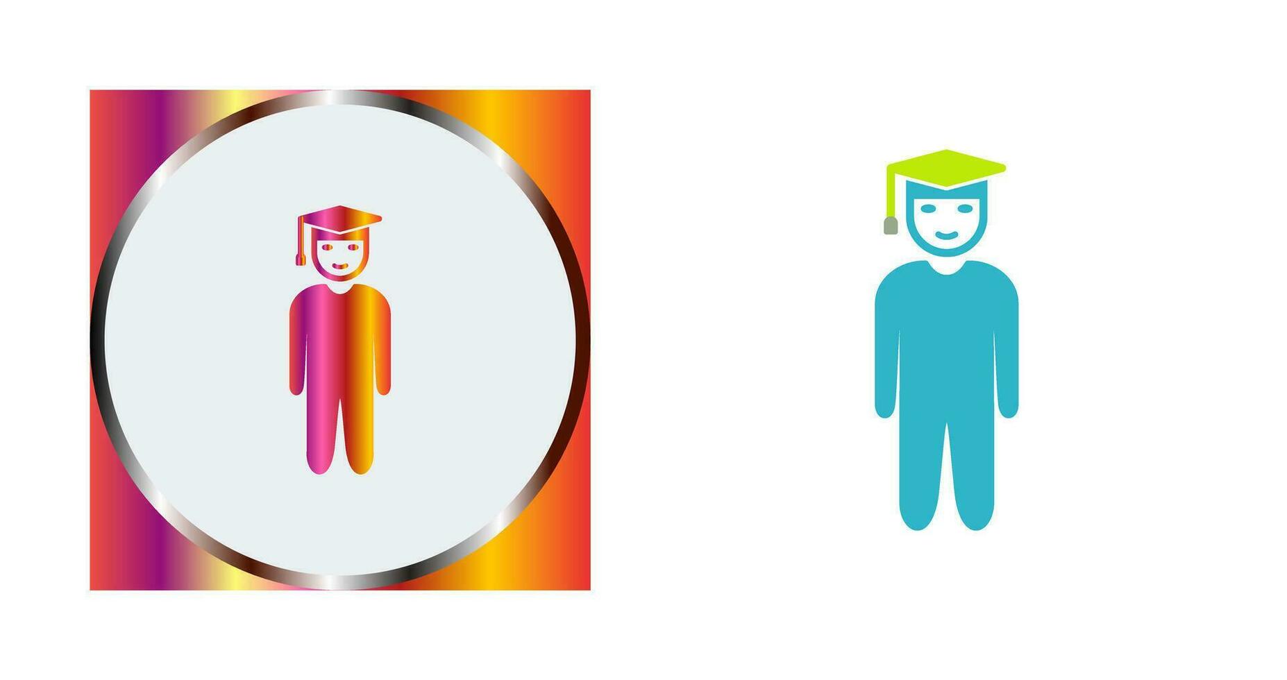 Unique Student Standing Vector Icon