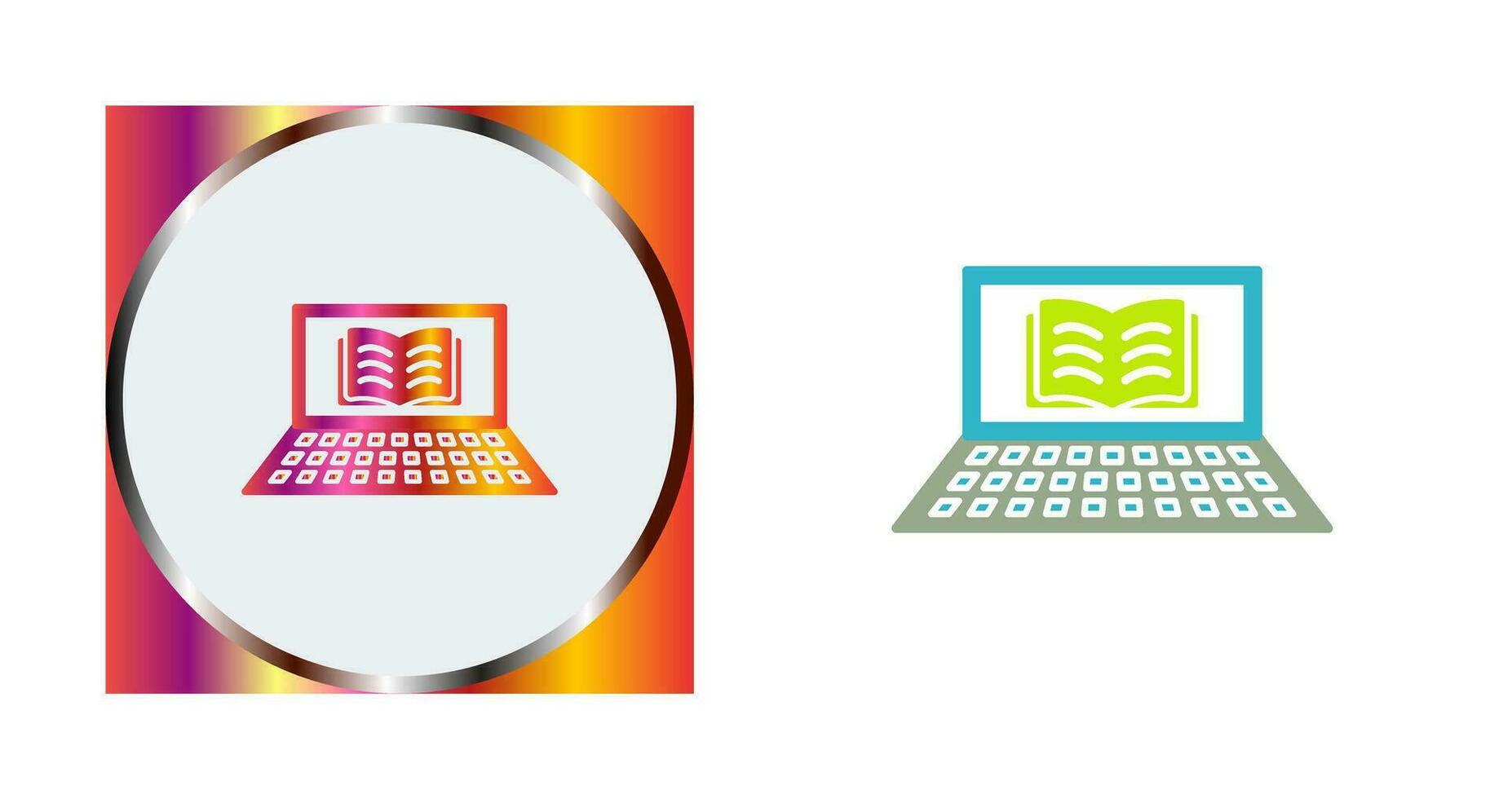 Unique Online Books Vector Icon