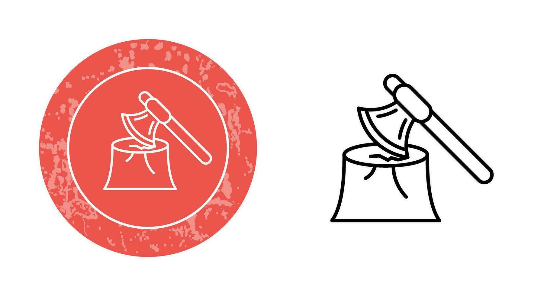Wood Axe Vector Icon