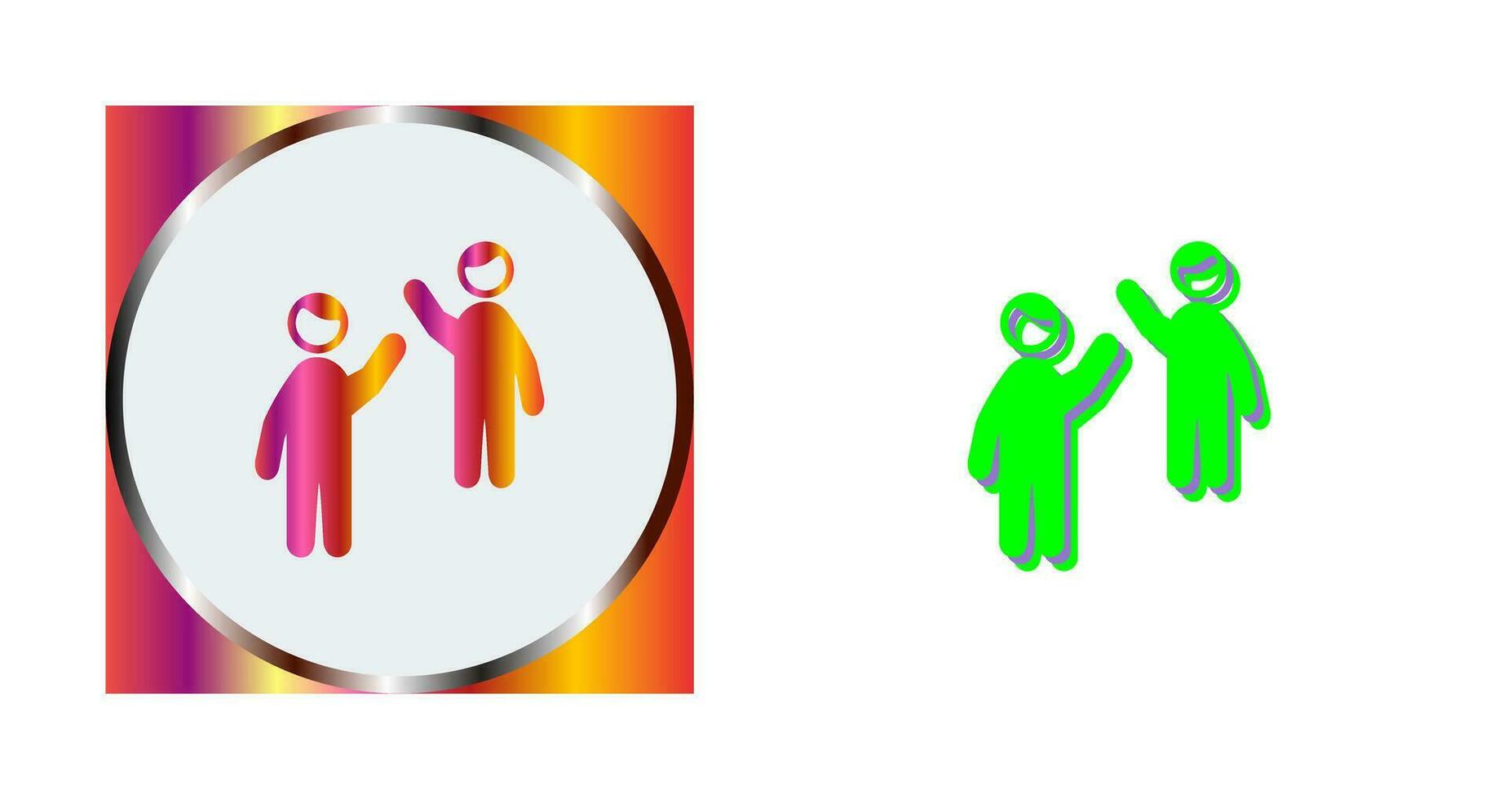 Waing to people Vector Icon