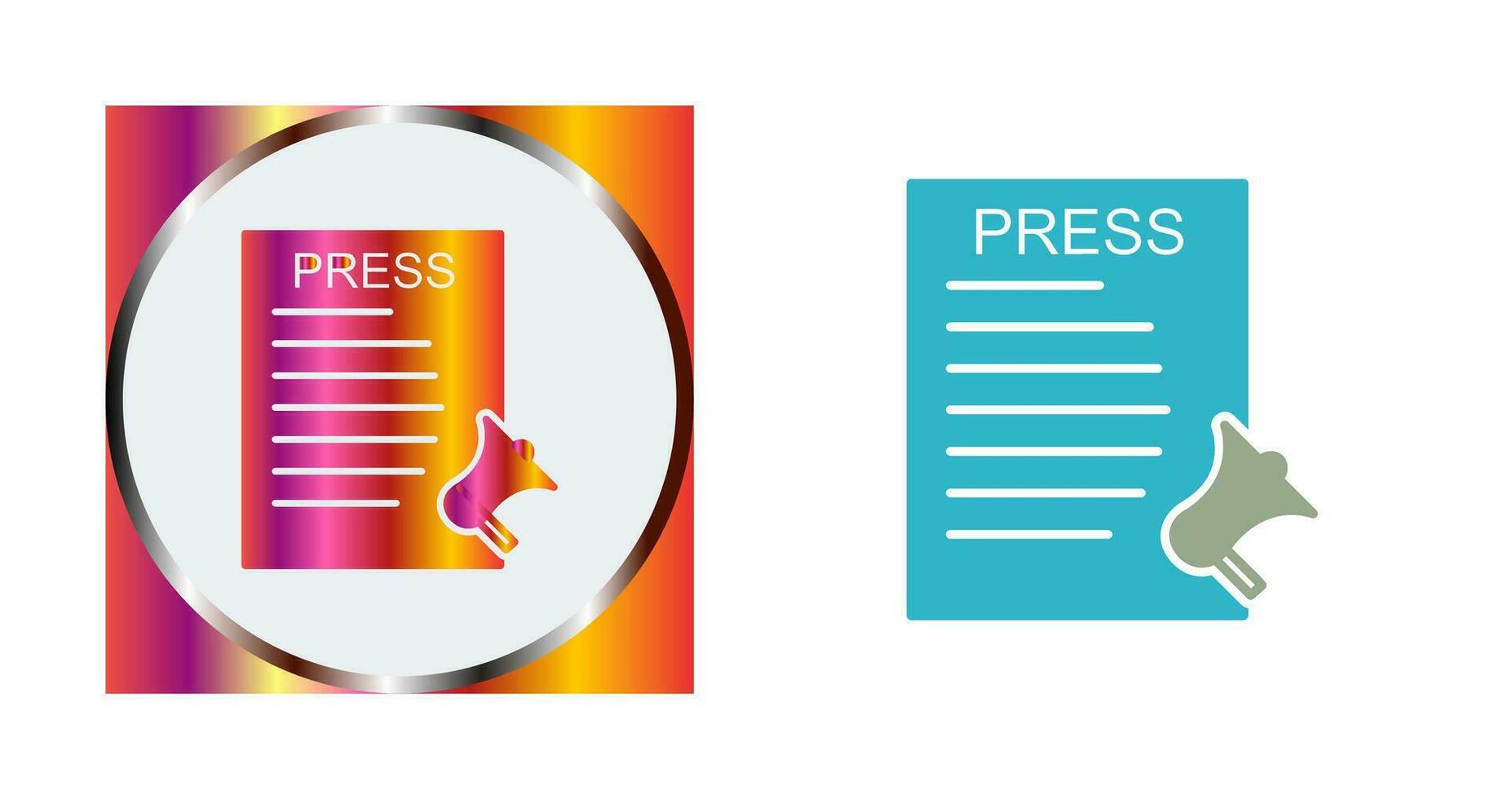 Unique Press Releases Vector Icon