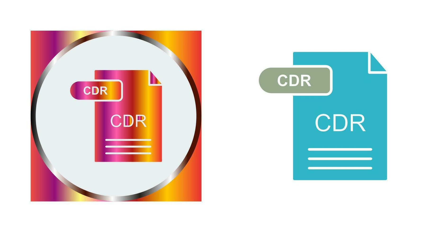 icono de vector de cdr