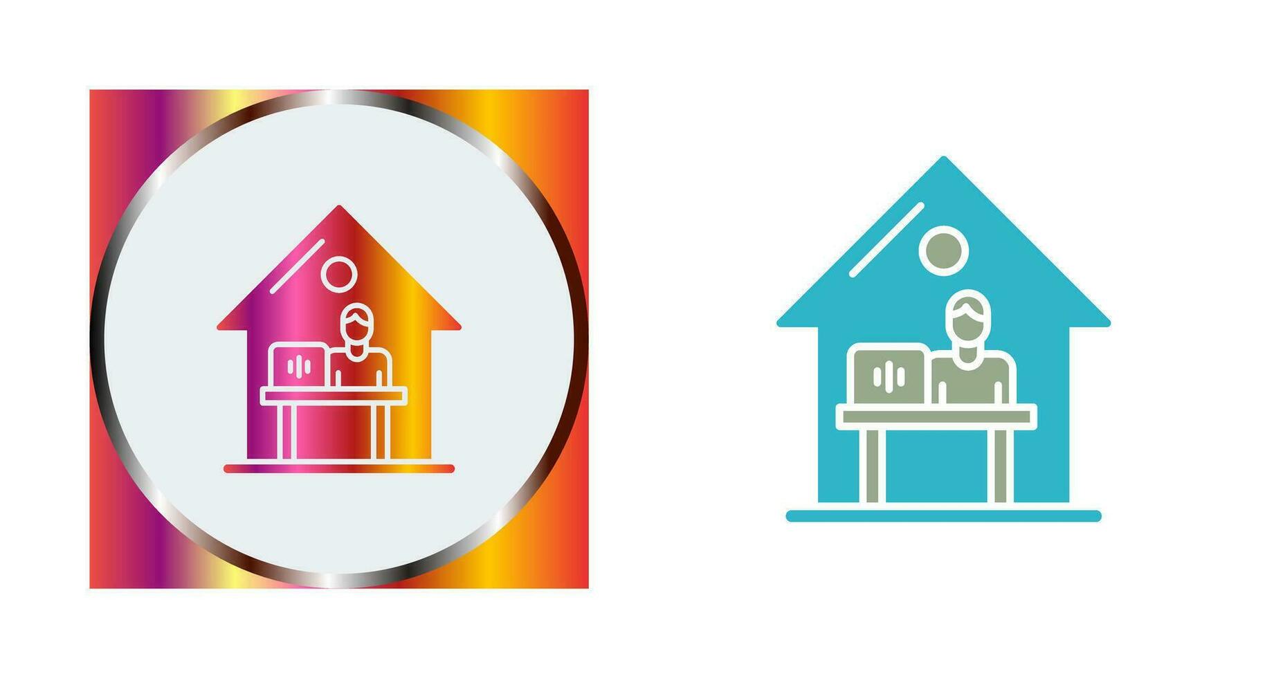 Work At Home Vector Icon