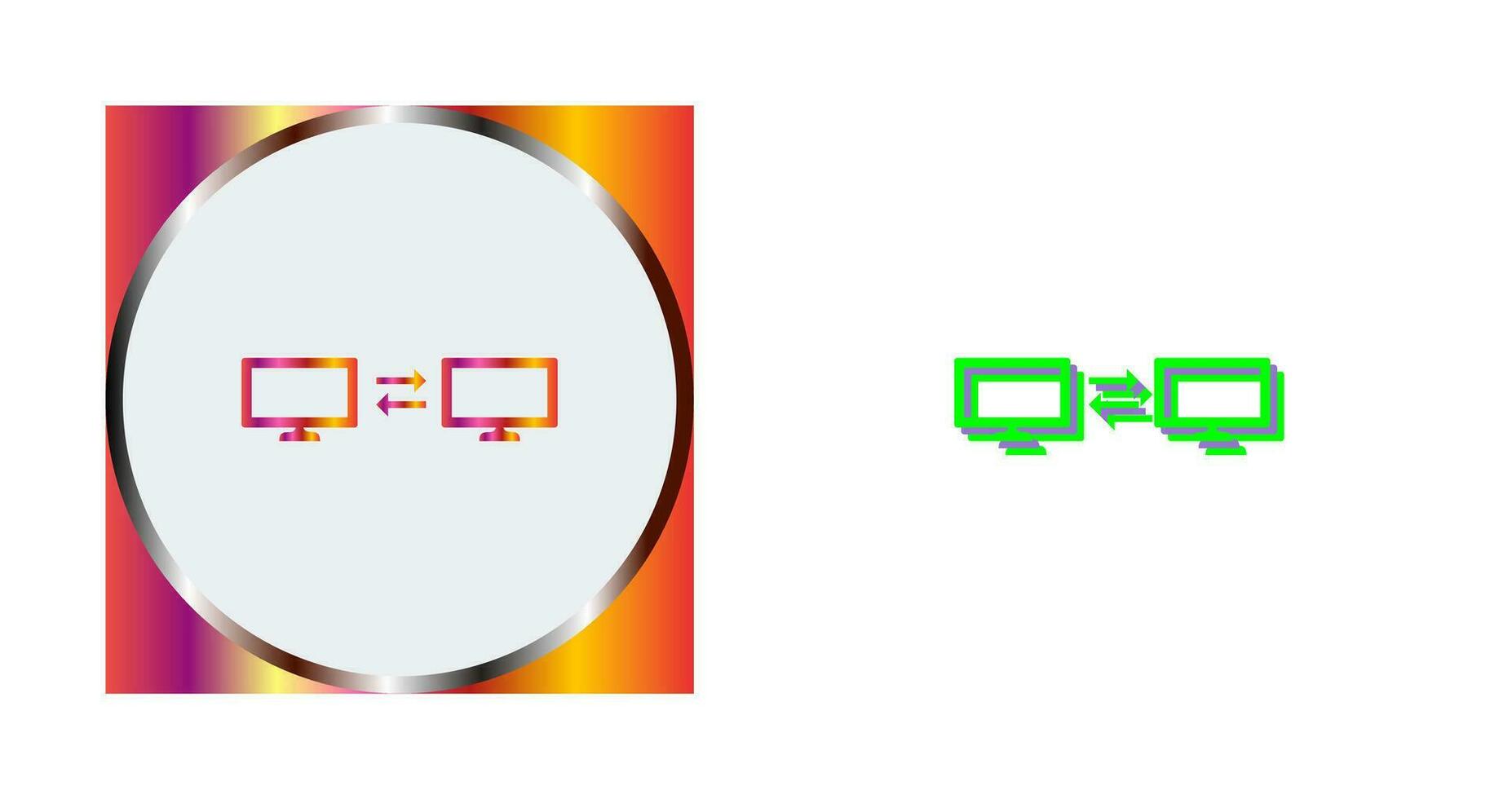 Unique Sharing Systems Vector Icon