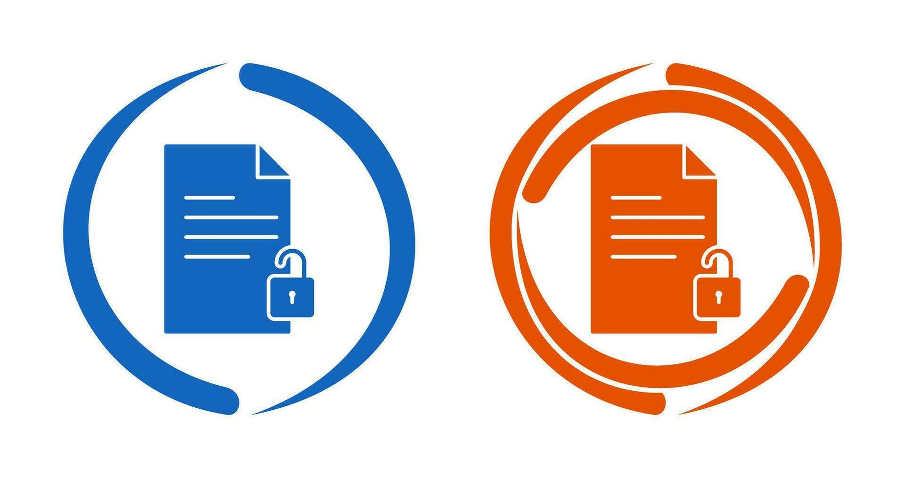 Unlock Documents Vector Icon