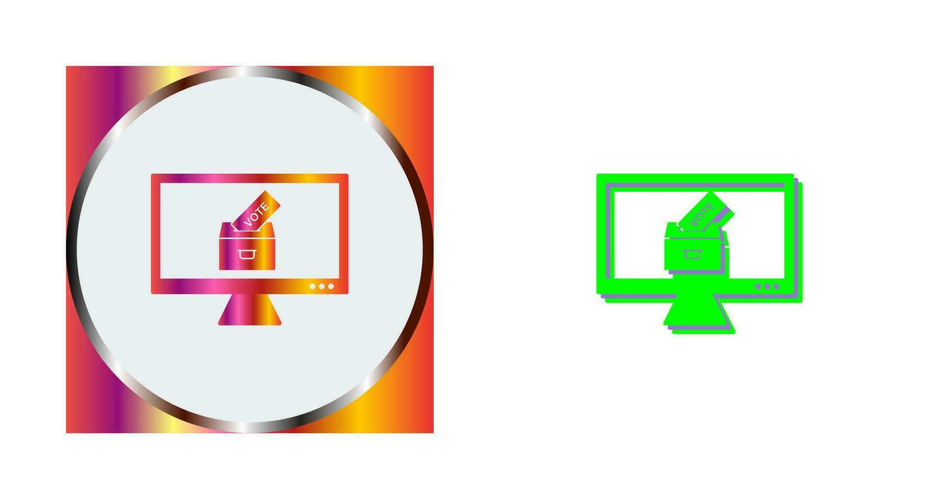 Online Vote Vector Icon