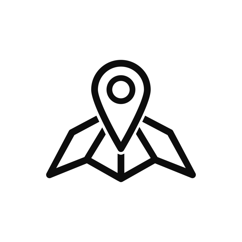 location Map vector icon isolated on transparent background png