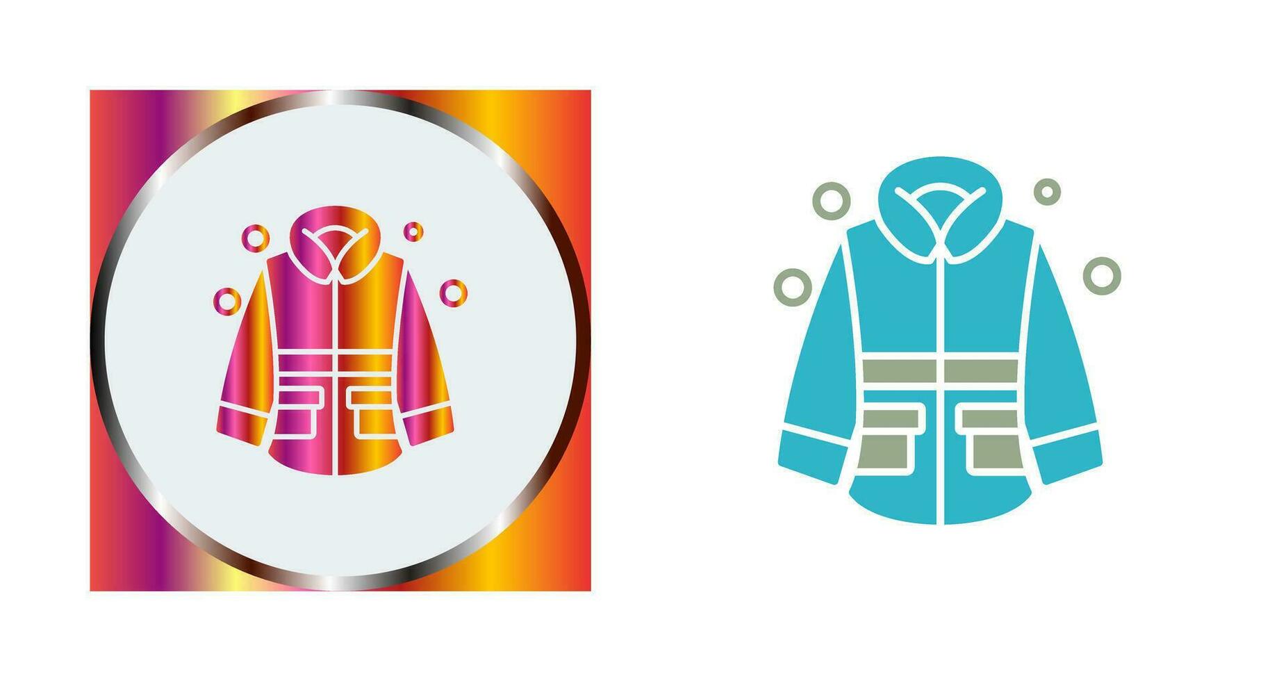 icono de vector de chaqueta de invierno