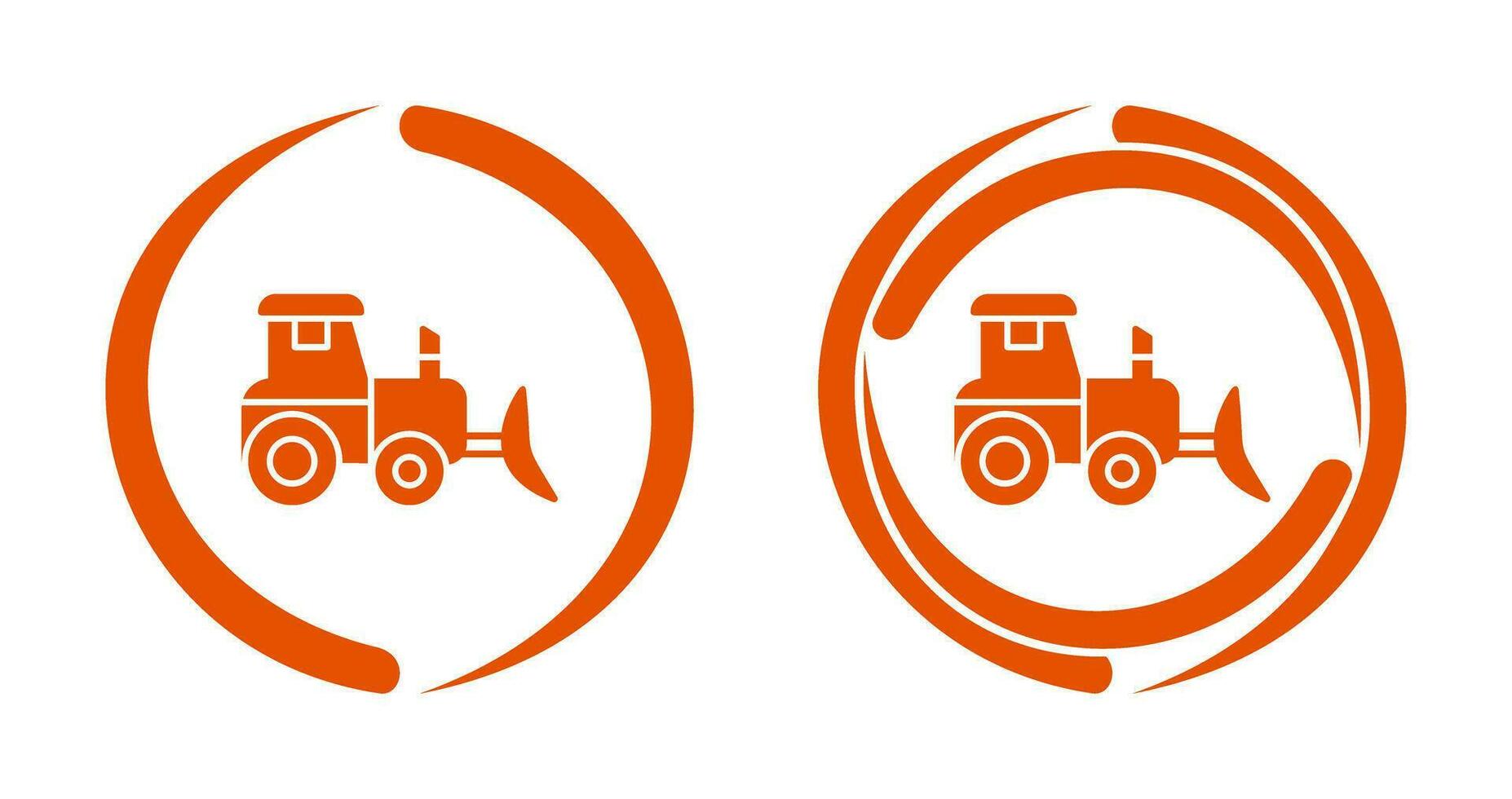 icono de vector de tractor industrial