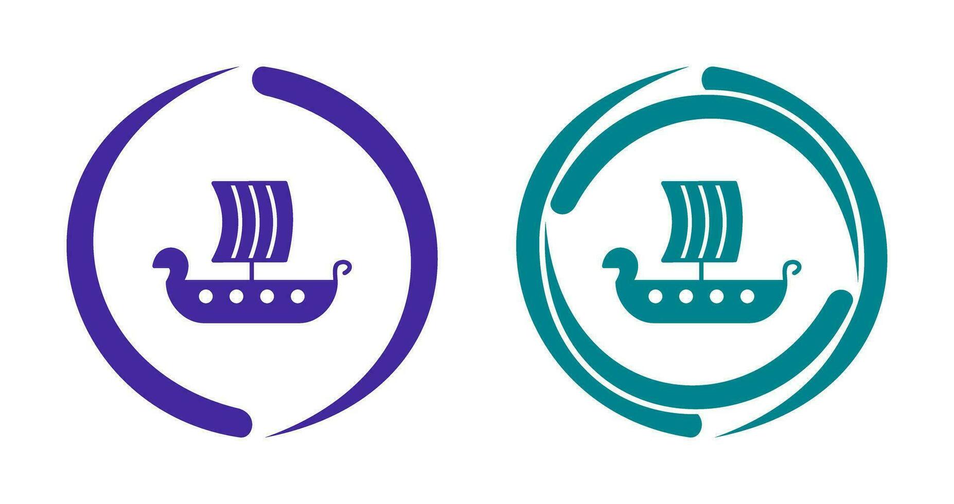 Viking Ship Vector Icon