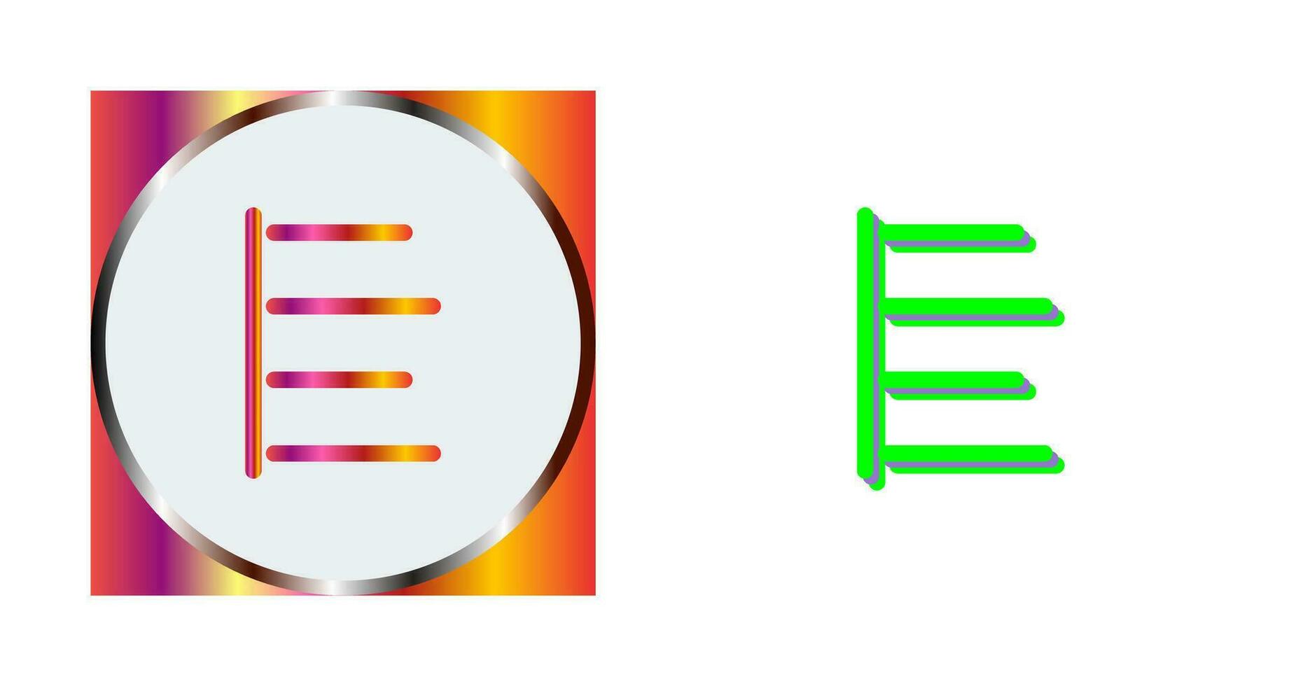 Unique Left Align Vector Icon