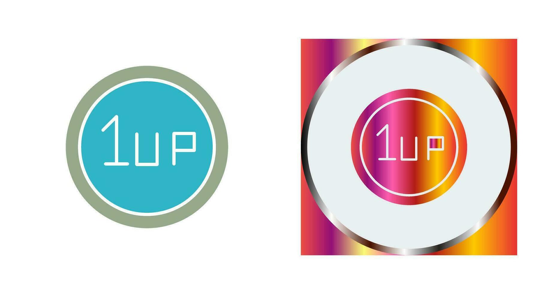 Unique 1UP Vector Icon