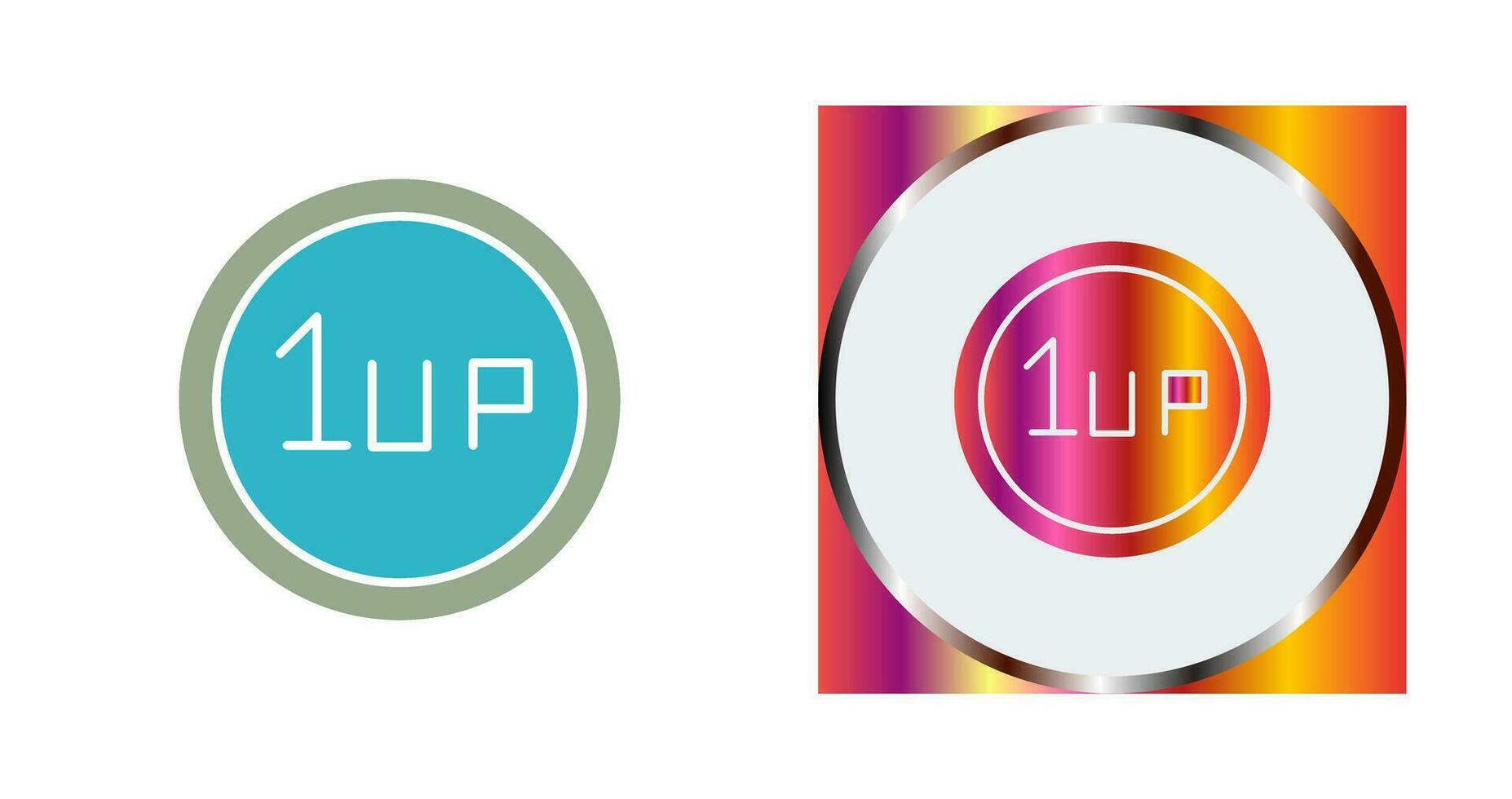 Unique 1UP Vector Icon