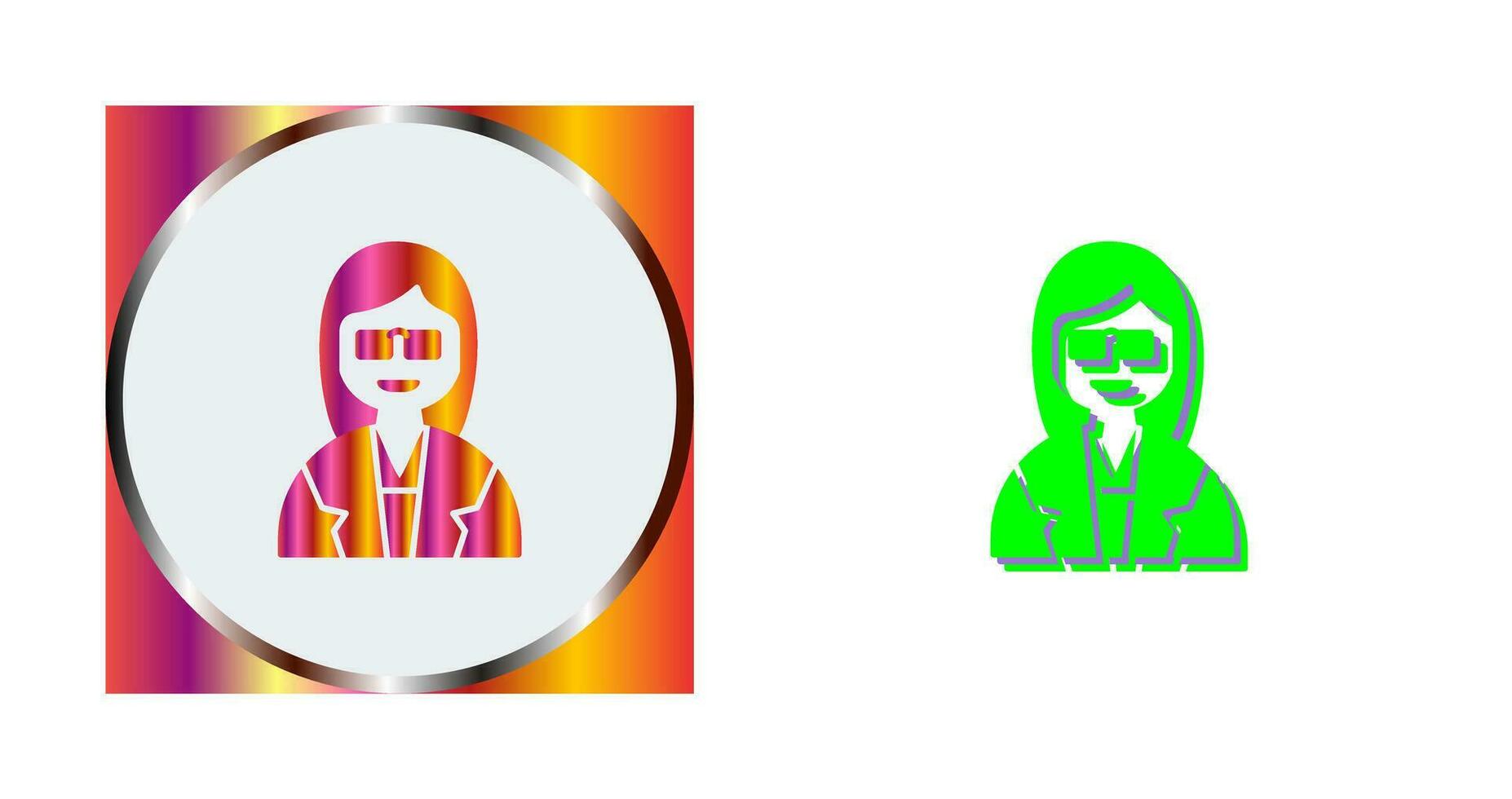 Unique Female Professor Vector Icon