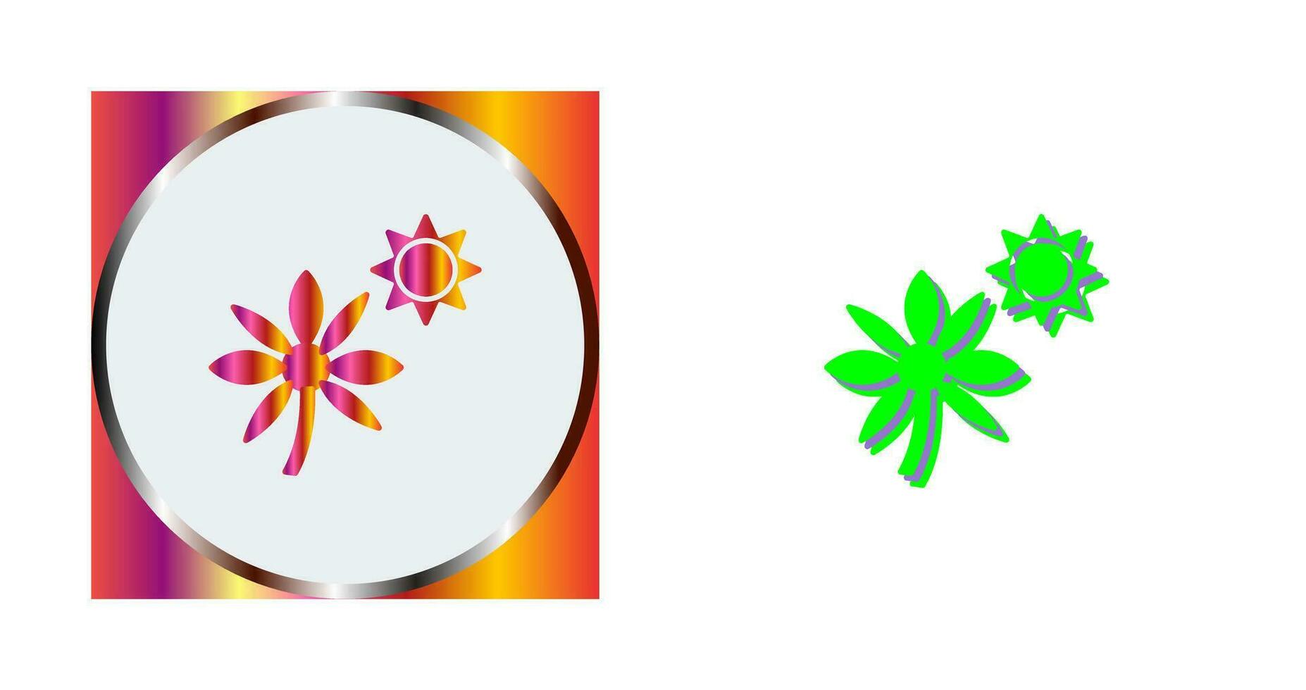 Flower in sunlight Vector Icon
