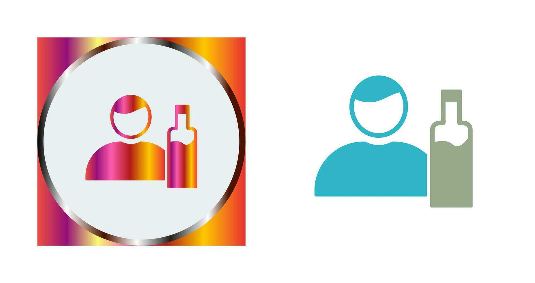 Unique Man And Drink Vector Icon