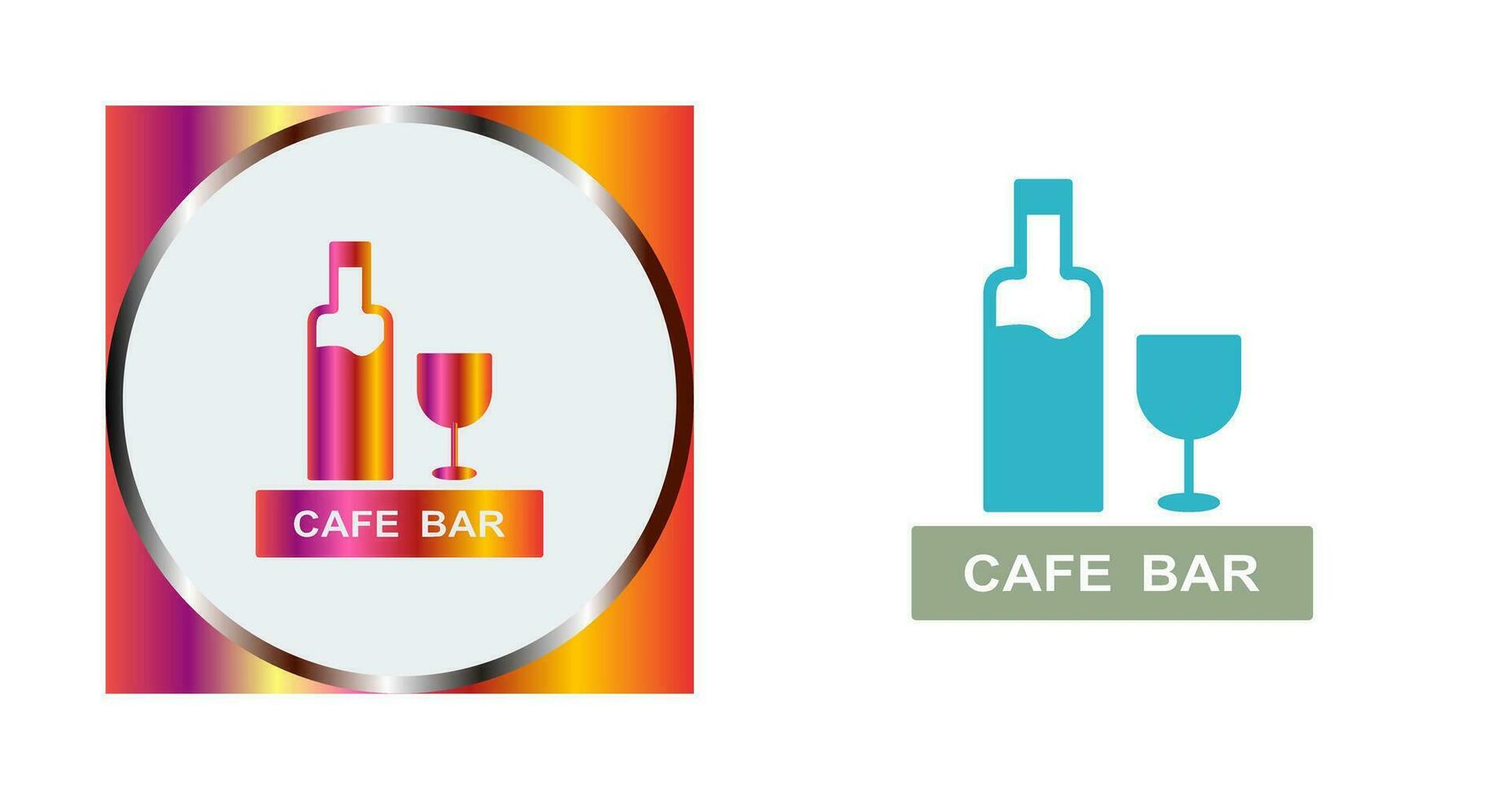 Unique Drinks Cafe Vector Icon