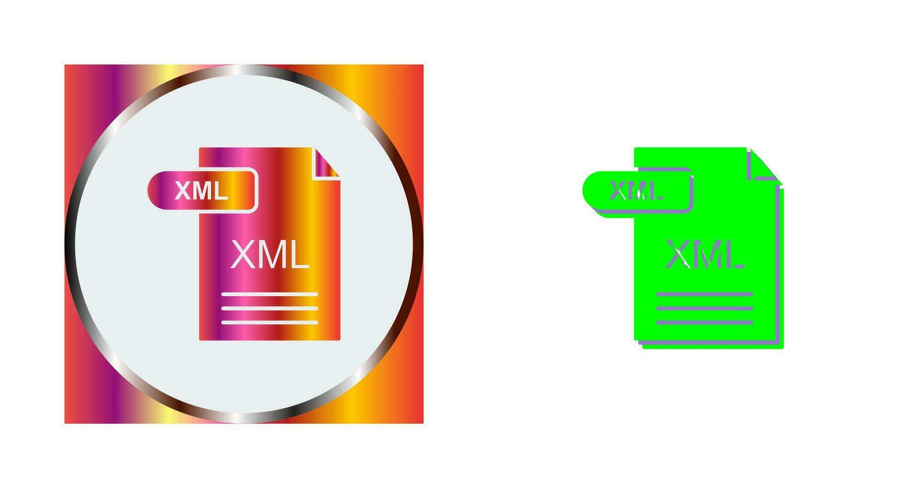 icono de vector xml