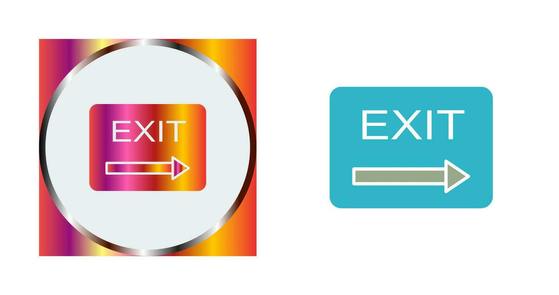 Unique Exit Vector Icon