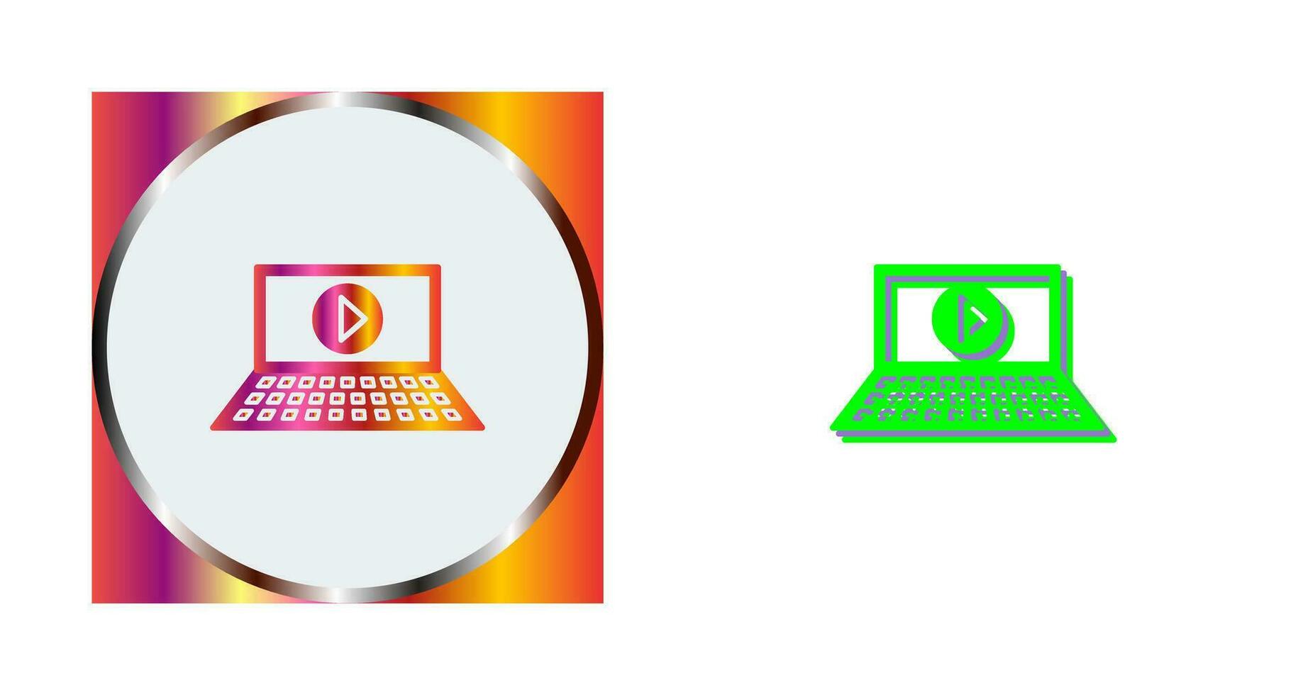 Unique Play Video Vector Icon