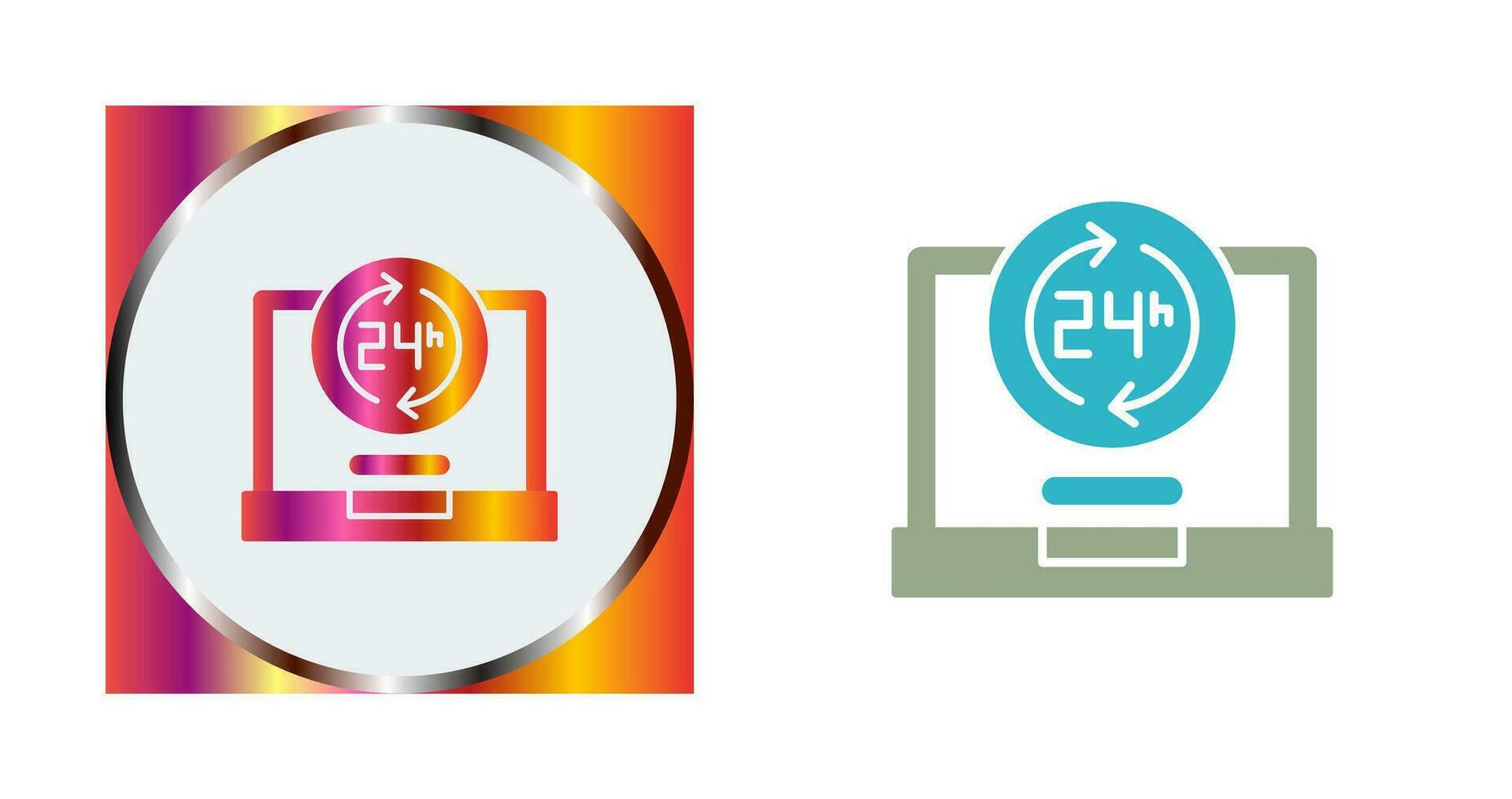 24 Hours Vector Icon