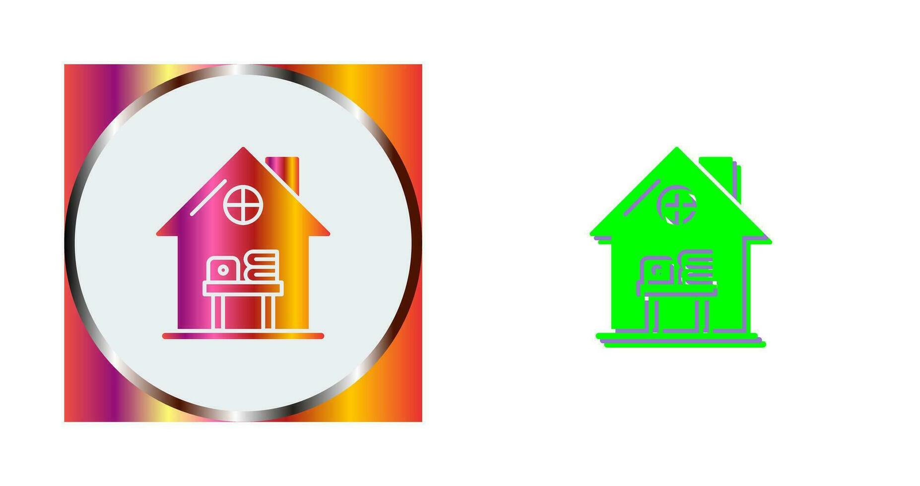 Home Work Place Vector Icon