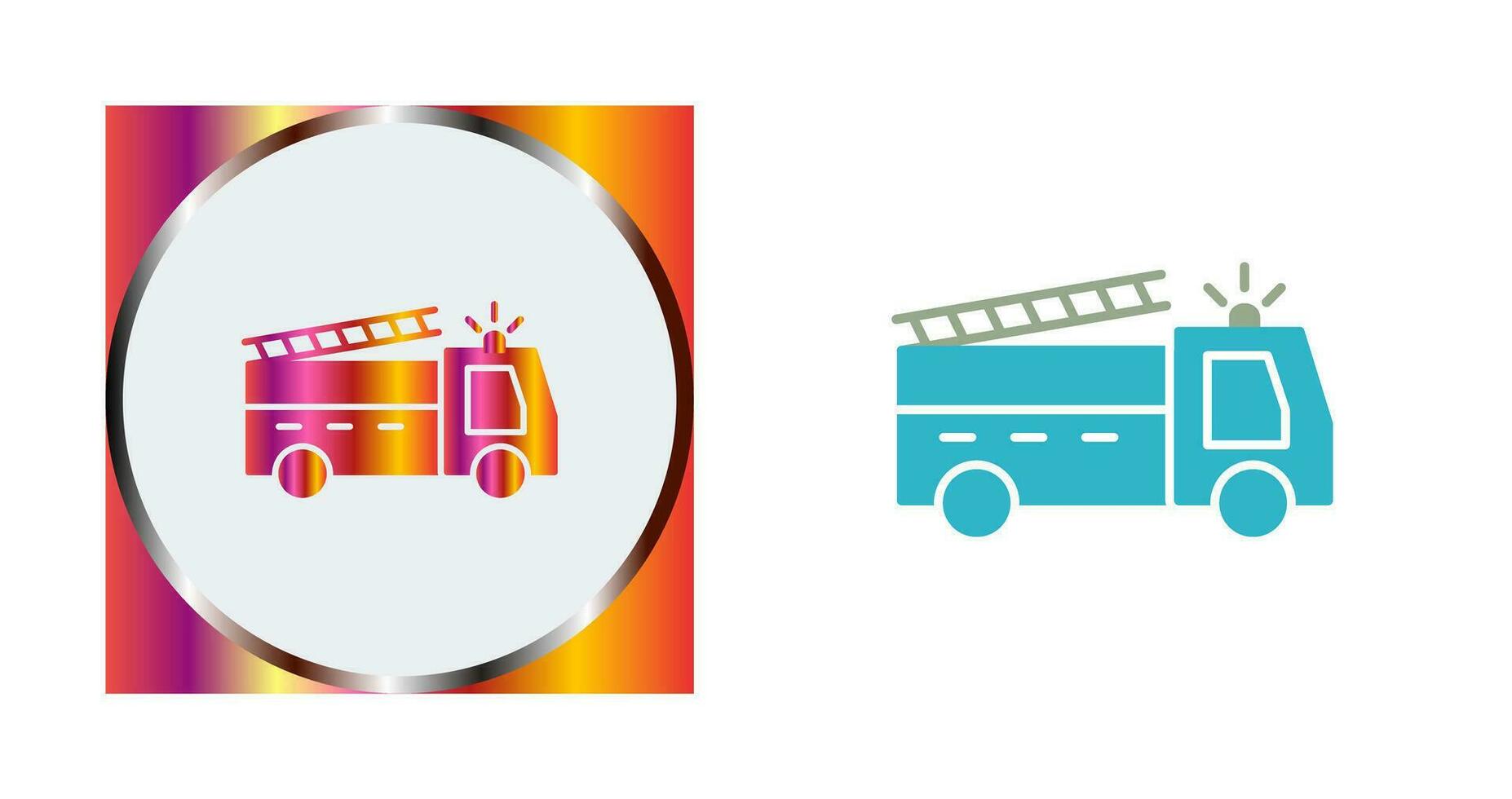 Unique Fire Truck Vector Icon