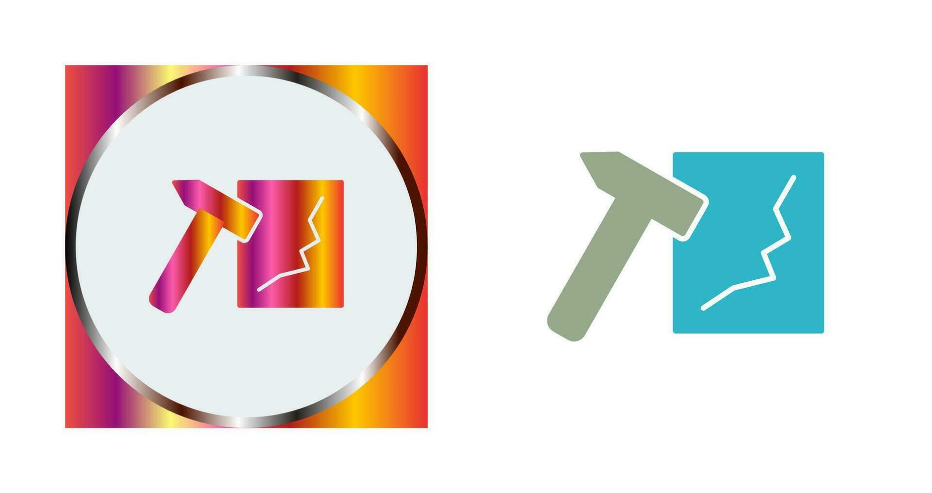 Unique Break Glass Vector Icon