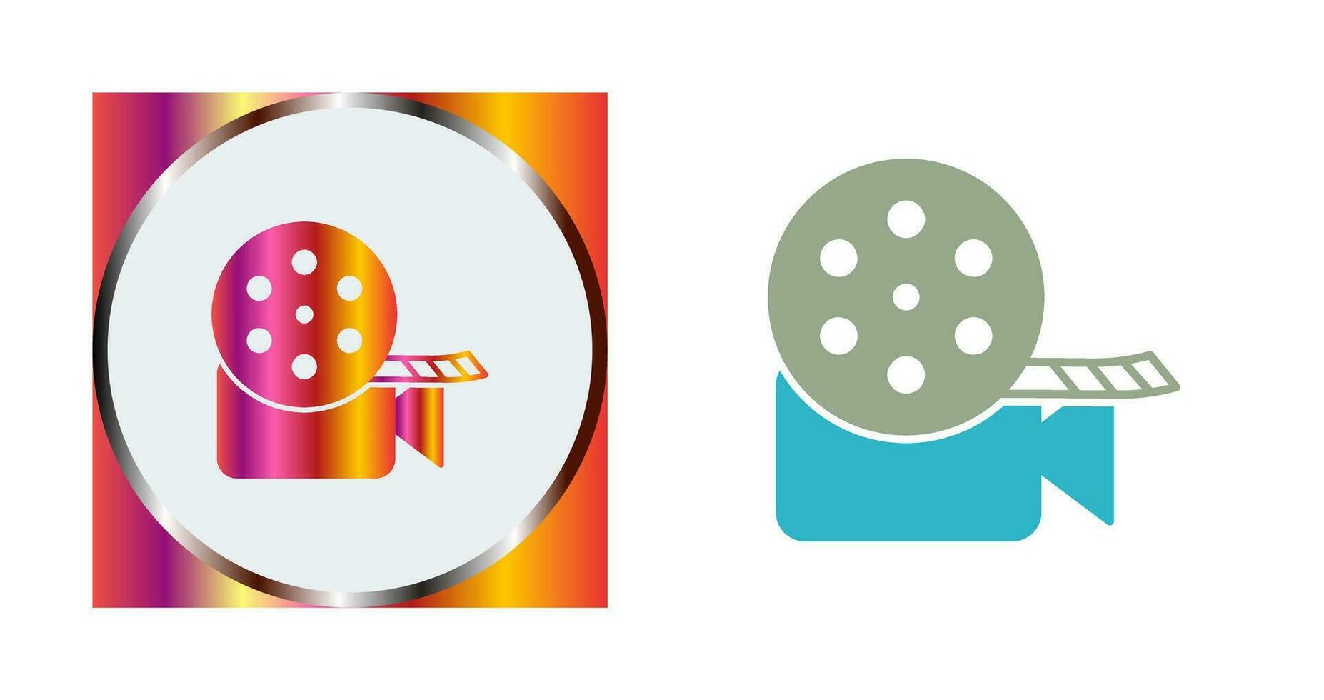 Unique Video Reel Vector Icon