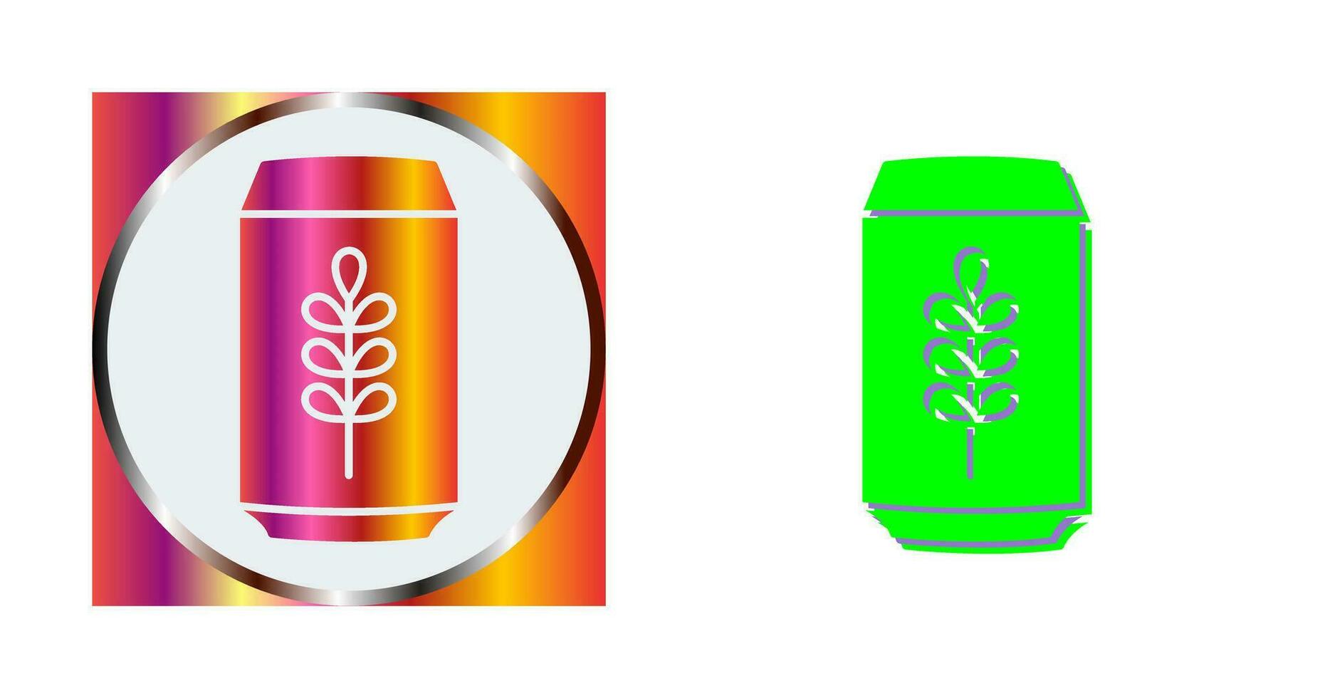 icono de vector de lata de cerveza