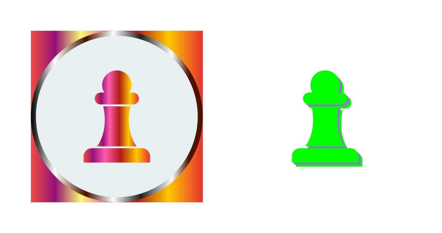 Unique Pawn Vector Icon