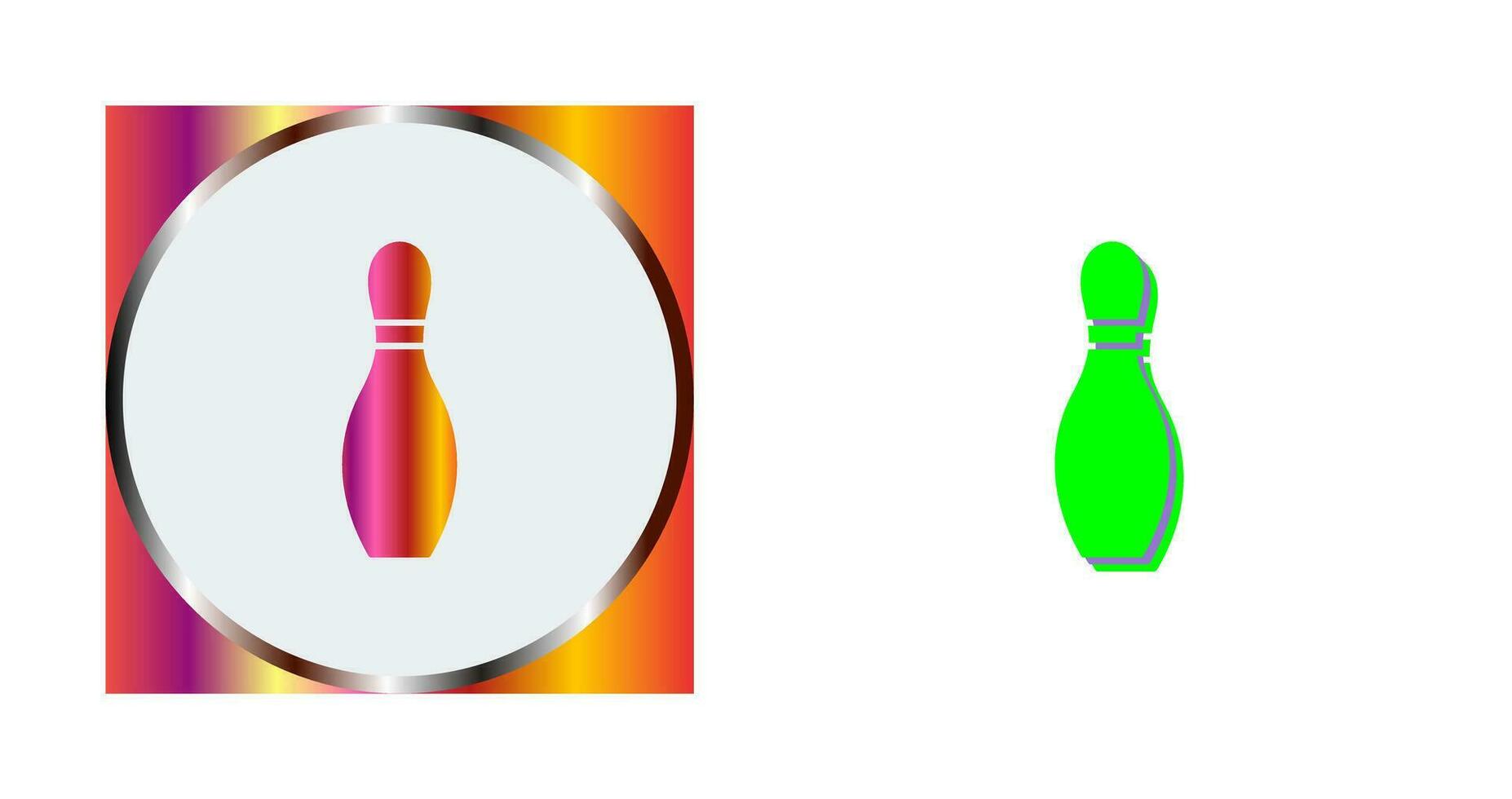 Unique Bowling Pin Vector Icon