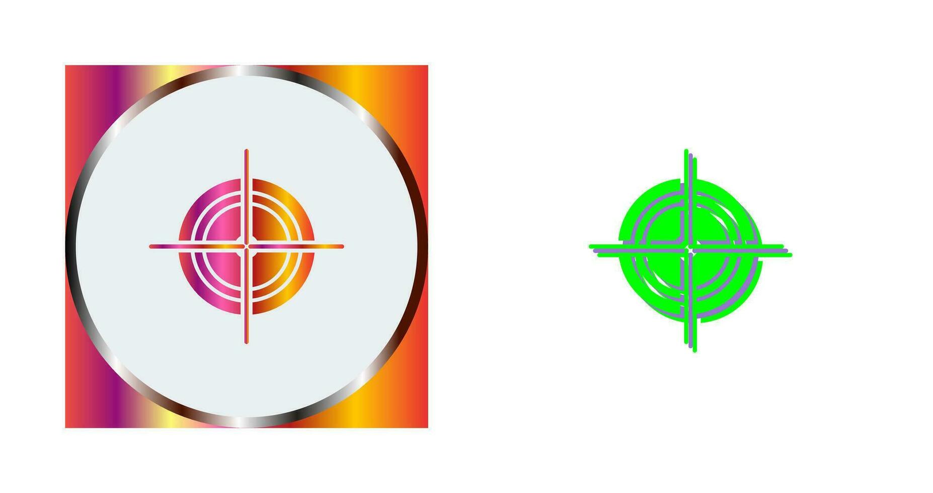 Unique Target Vector Icon