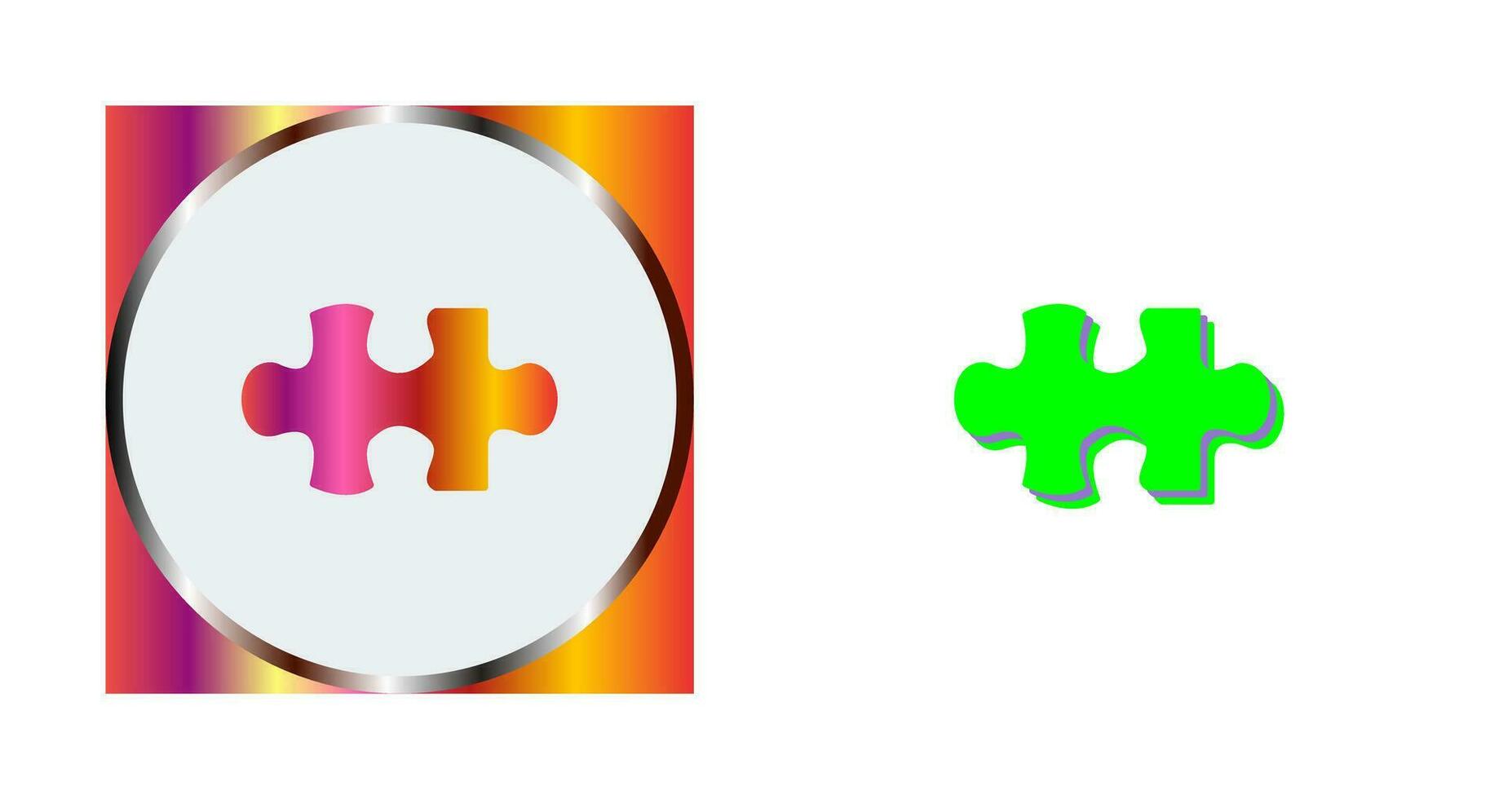 Unique Puzzle Piece Vector Icon