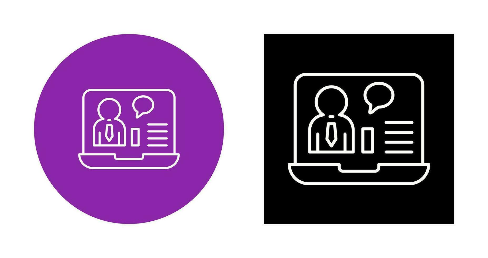Online Job Interview Vector Icon