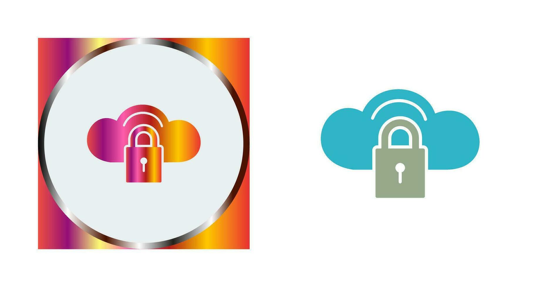 Secure Cloud Vector Icon