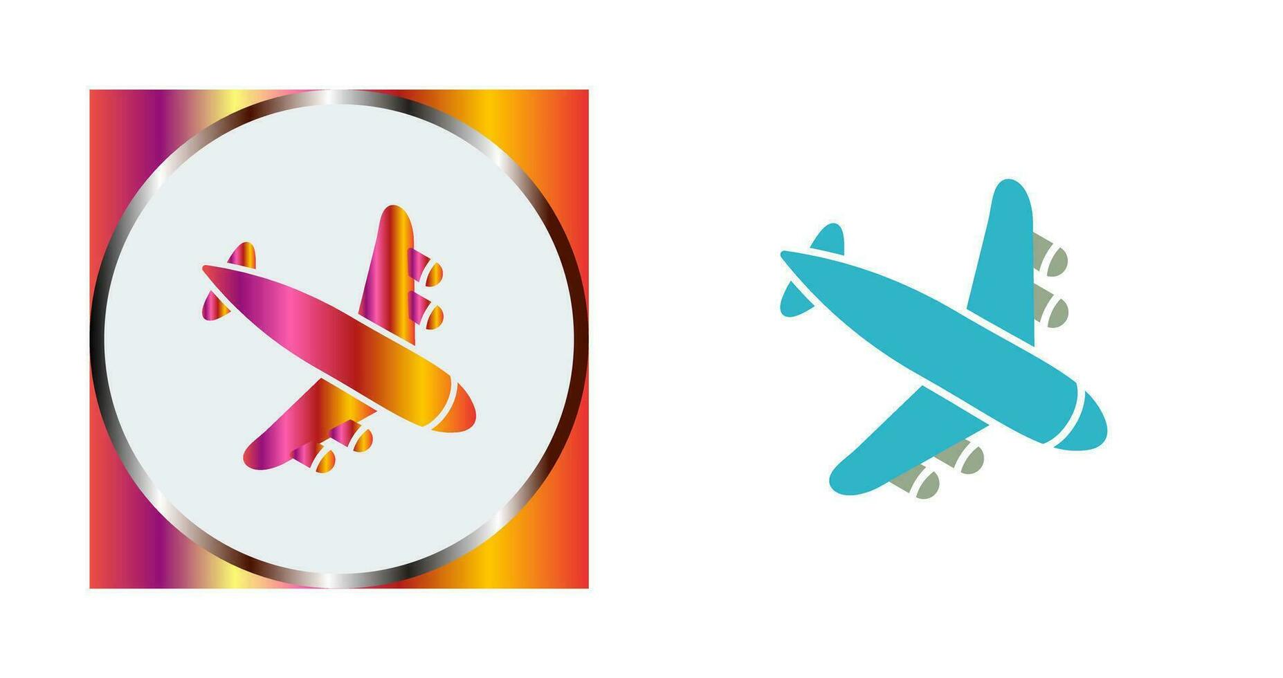 Landing Airplane Vector Icon