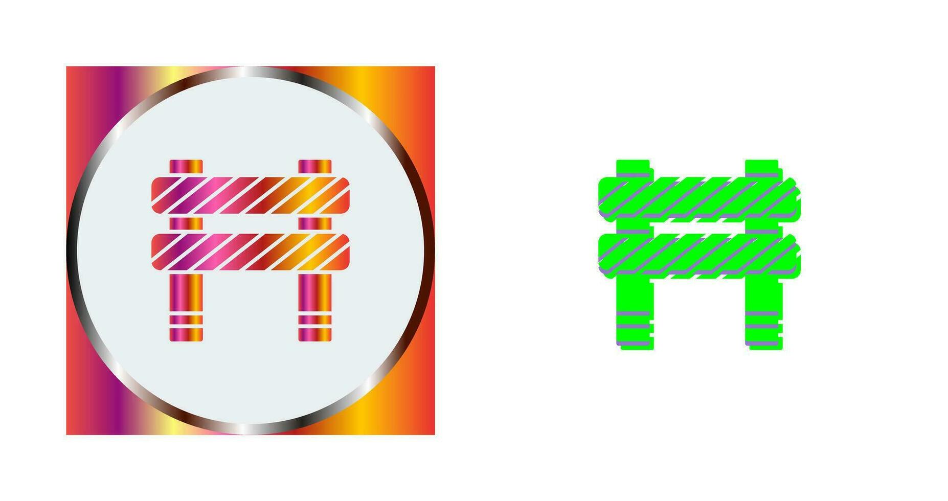 Unique Barrier Vector Icon