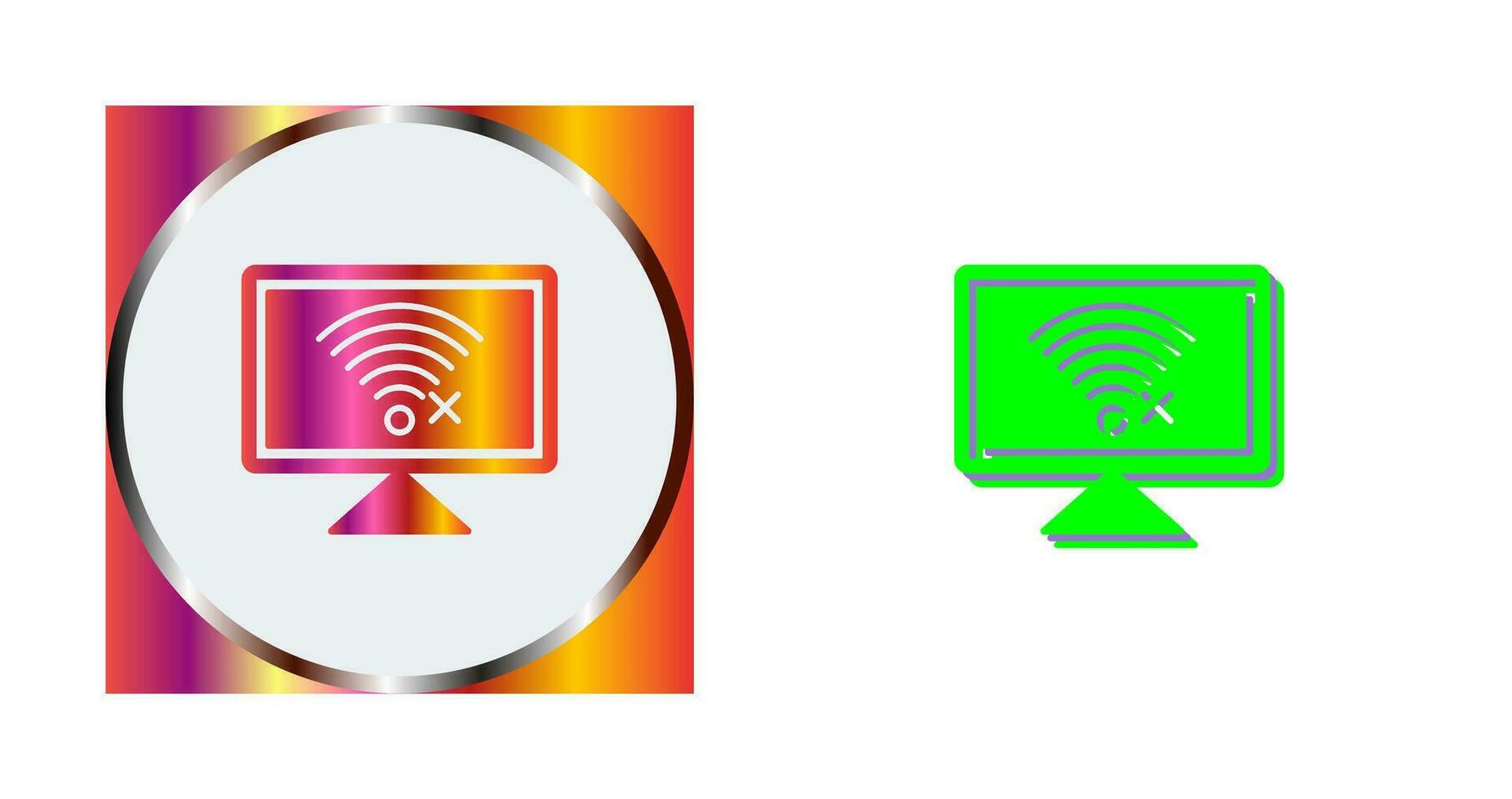 Disconnected Network Vector Icon