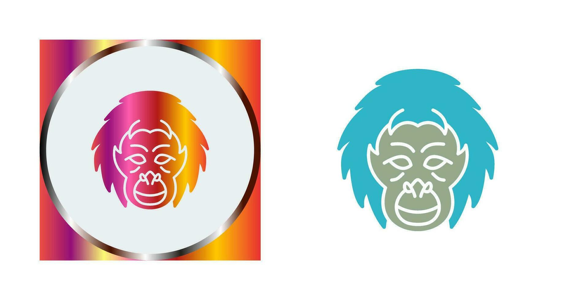 Orangutan Vector Icon