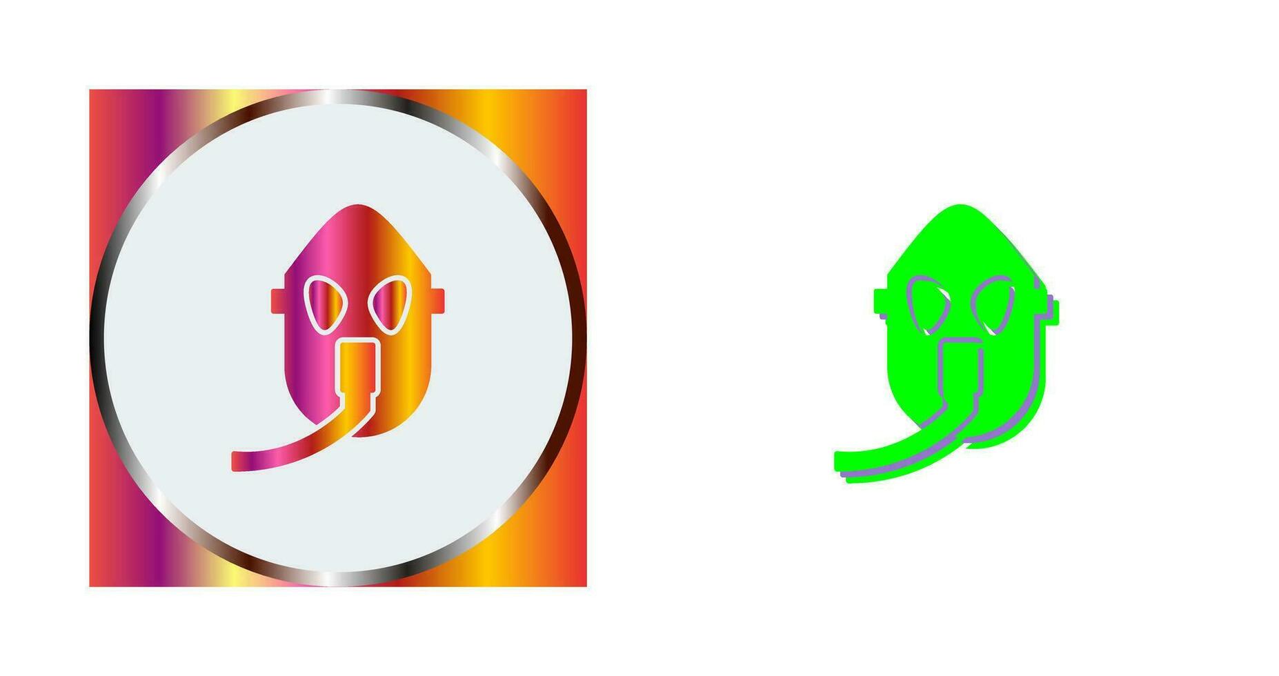 Unique Oxygen Mask Vector Icon