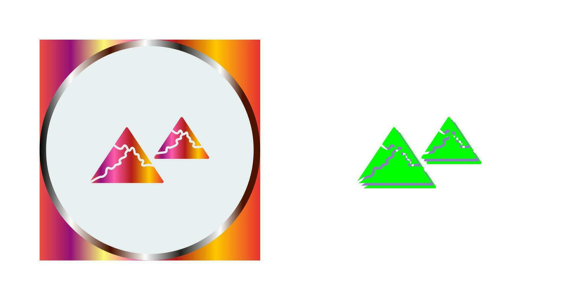 Unique Mountains Vector Icon