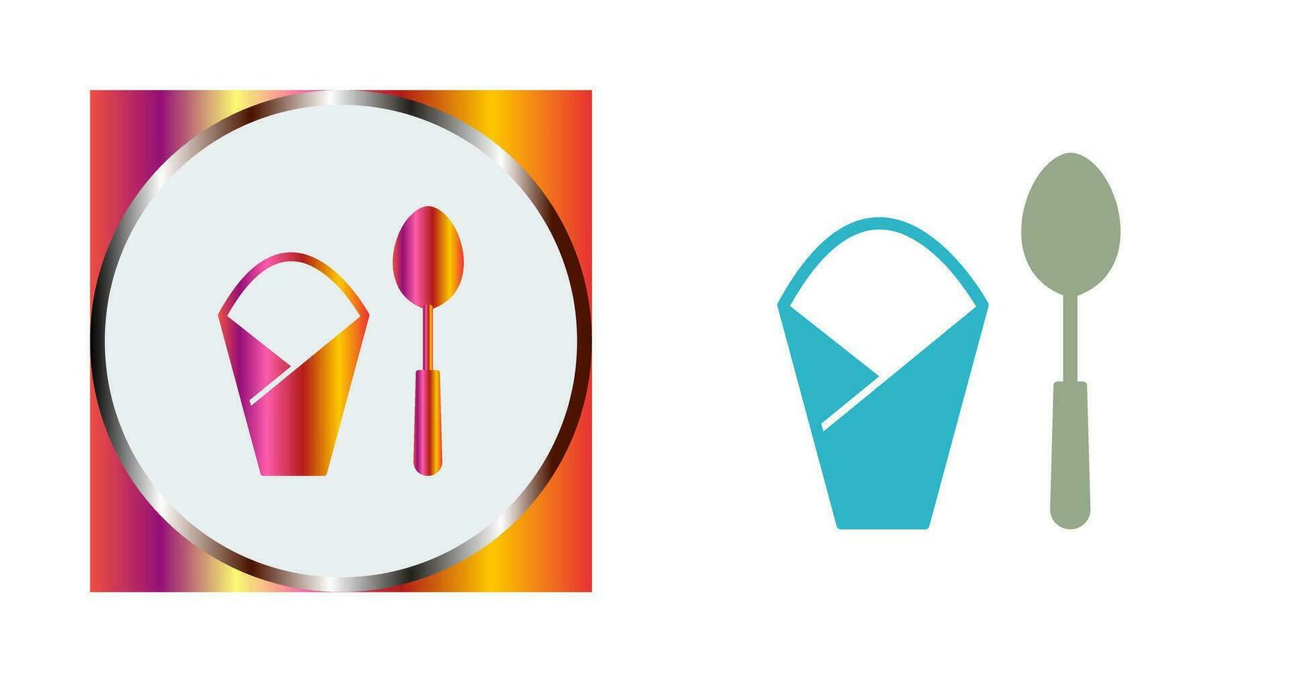 Spoon and Napkin Vector Icon