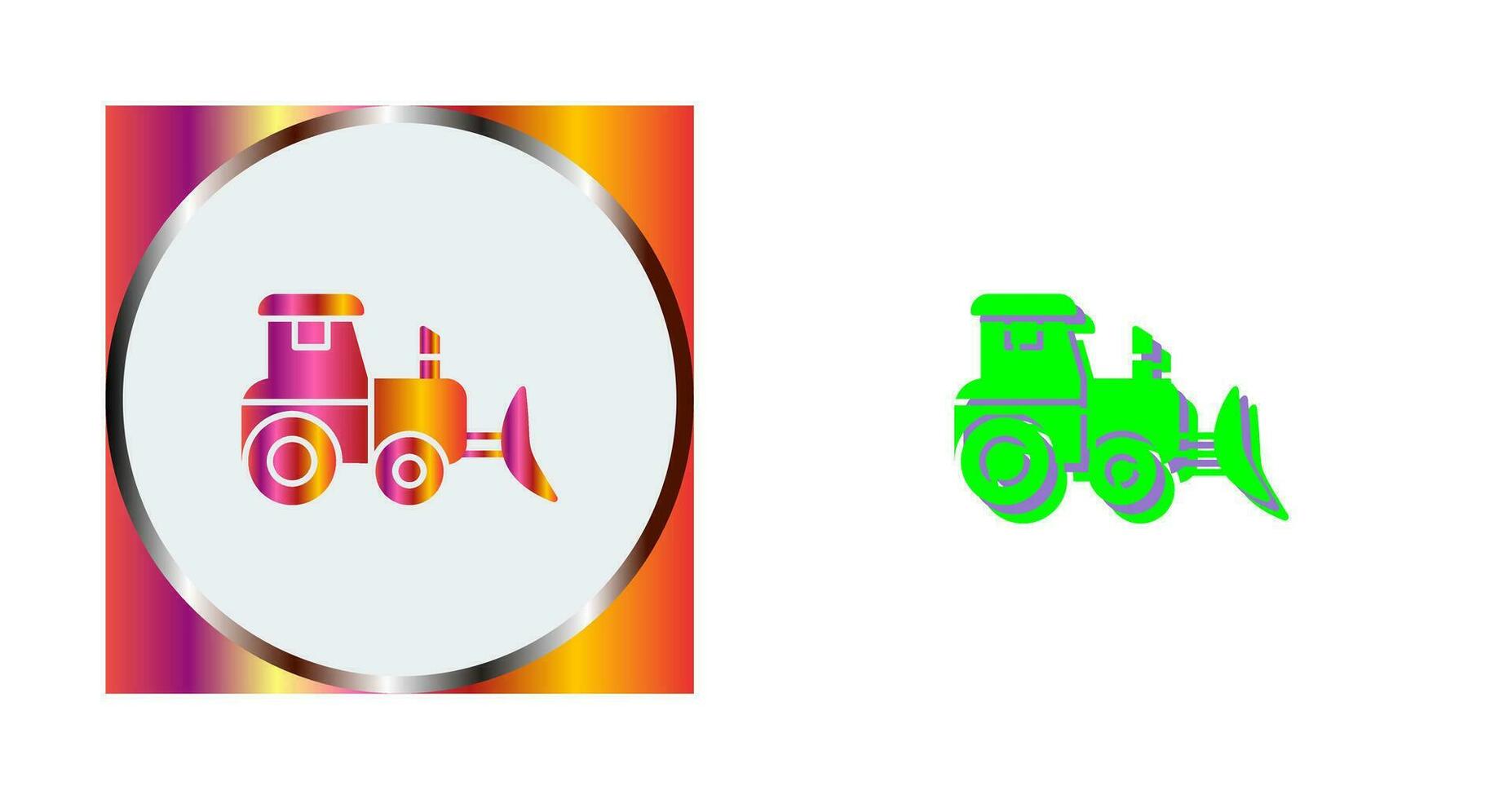 icono de vector de tractor industrial