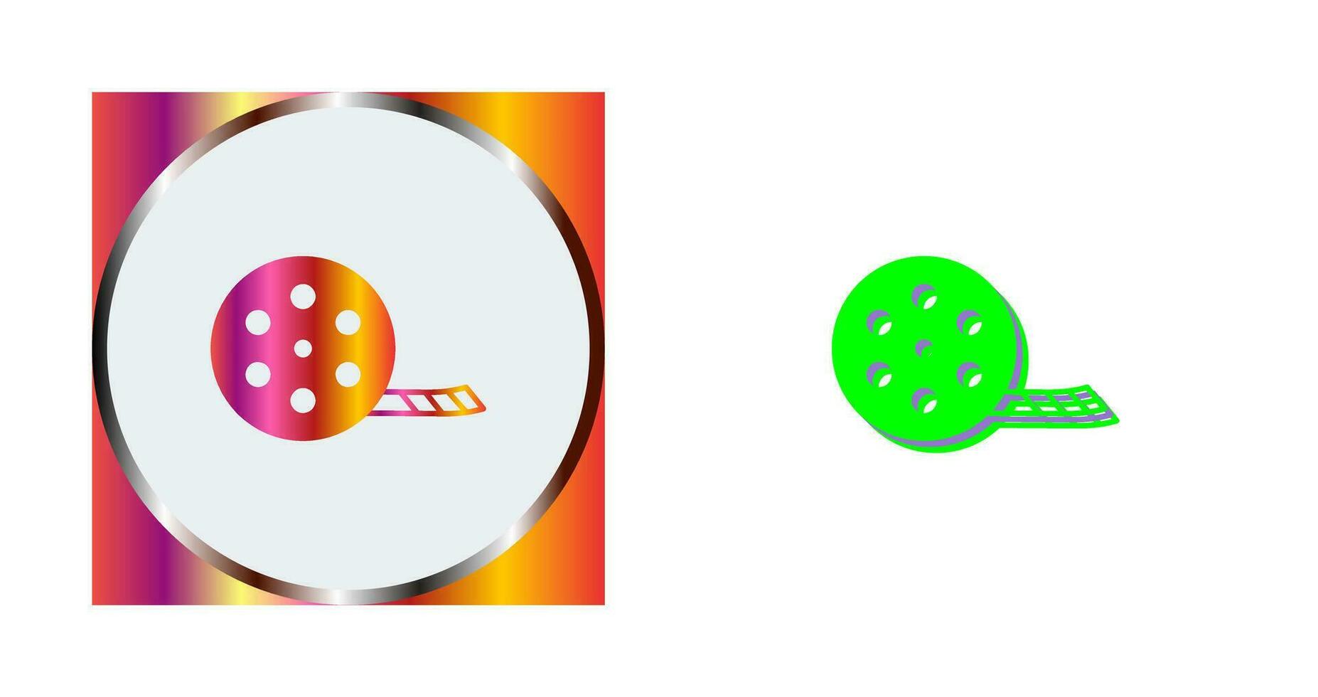 Unique Film Reel Vector Icon