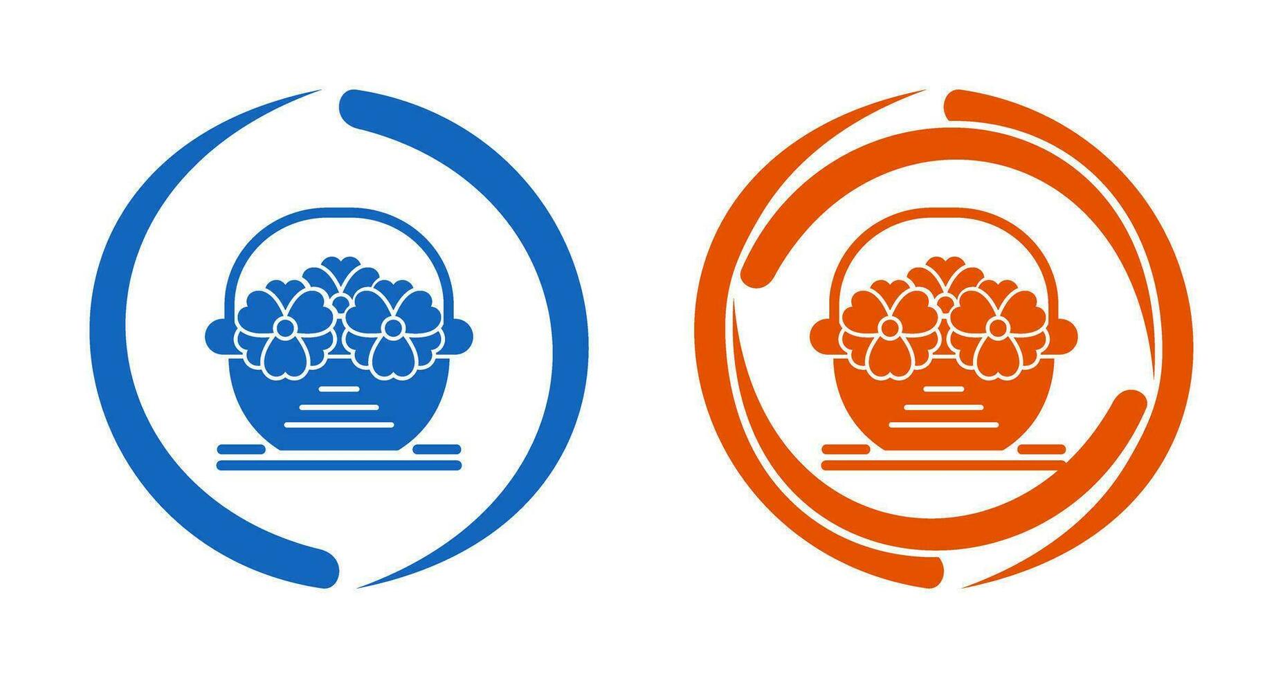Flower Basket Vector Icon