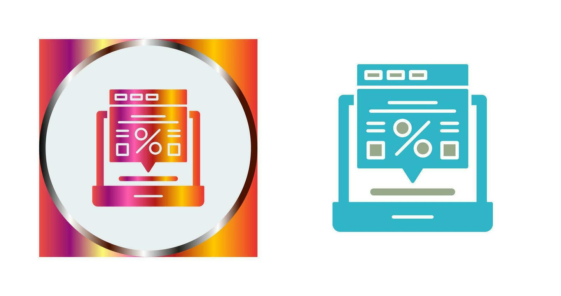 Online Discount Vector Icon