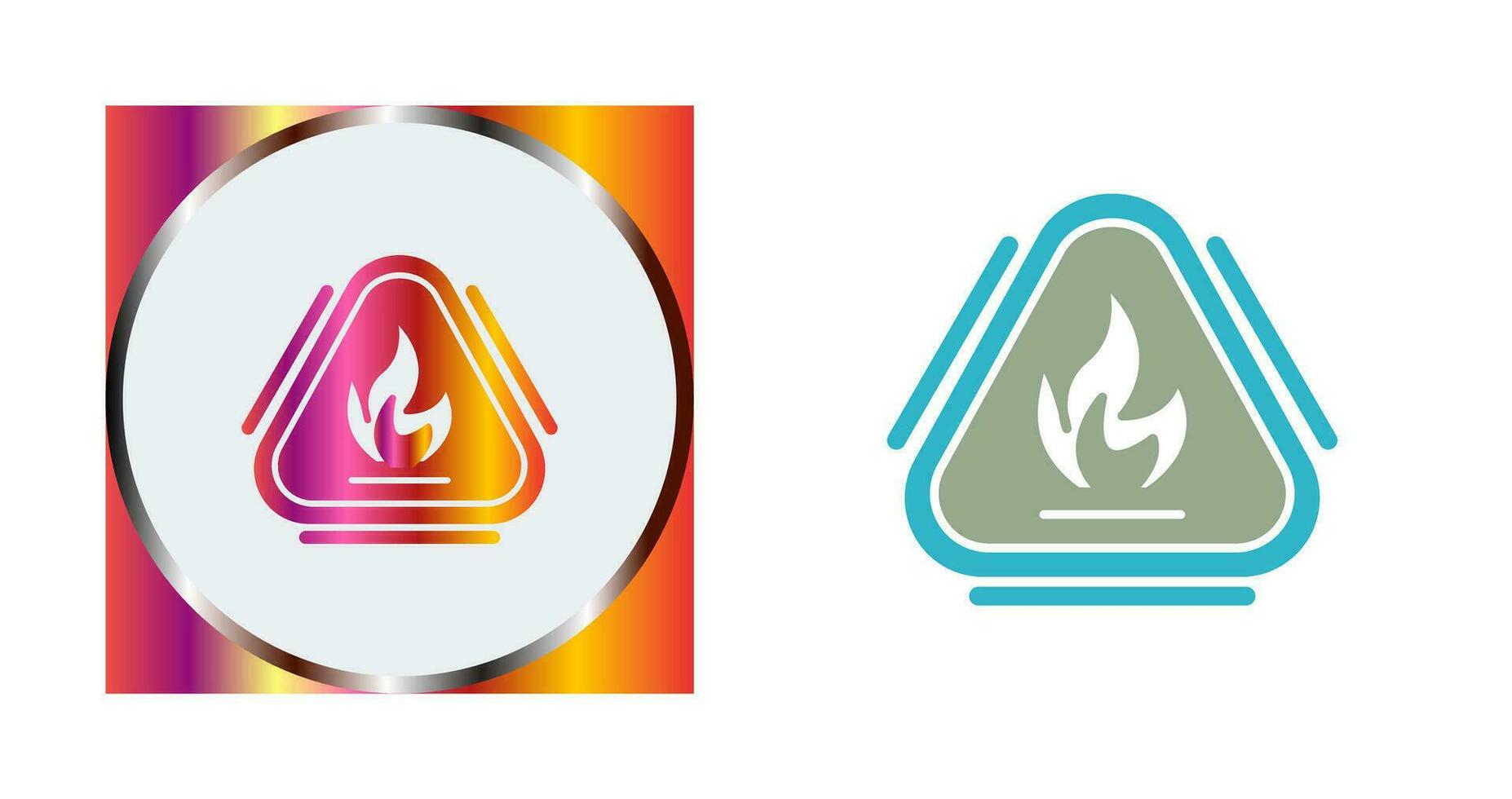 icono de vector de fuego de precaución